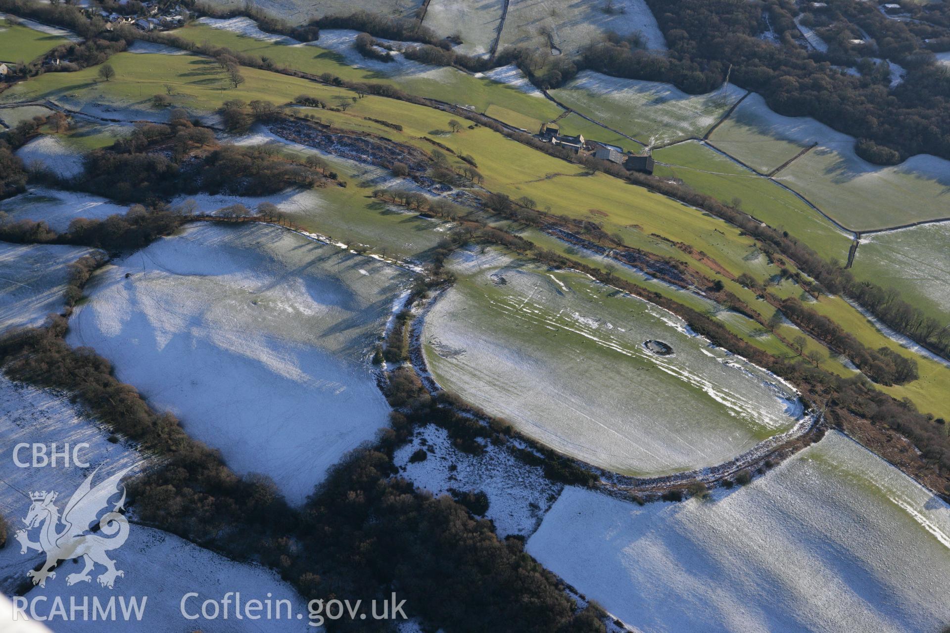 RCAHMW colour oblique photograph of Caerau hillfort. Taken by Toby Driver on 08/12/2010.