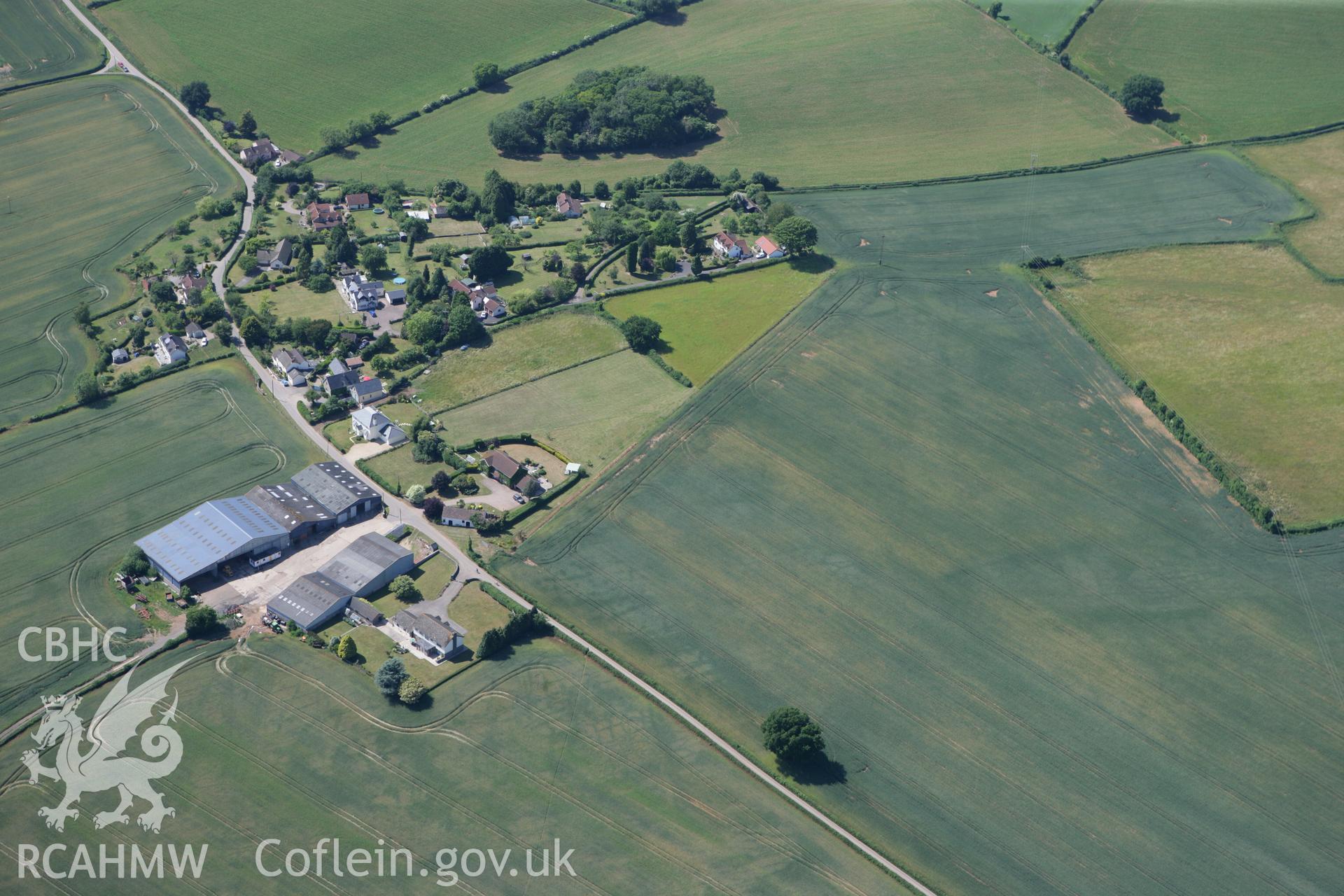 RCAHMW colour oblique photograph of Carrow village. Taken by Toby Driver on 21/06/2010.