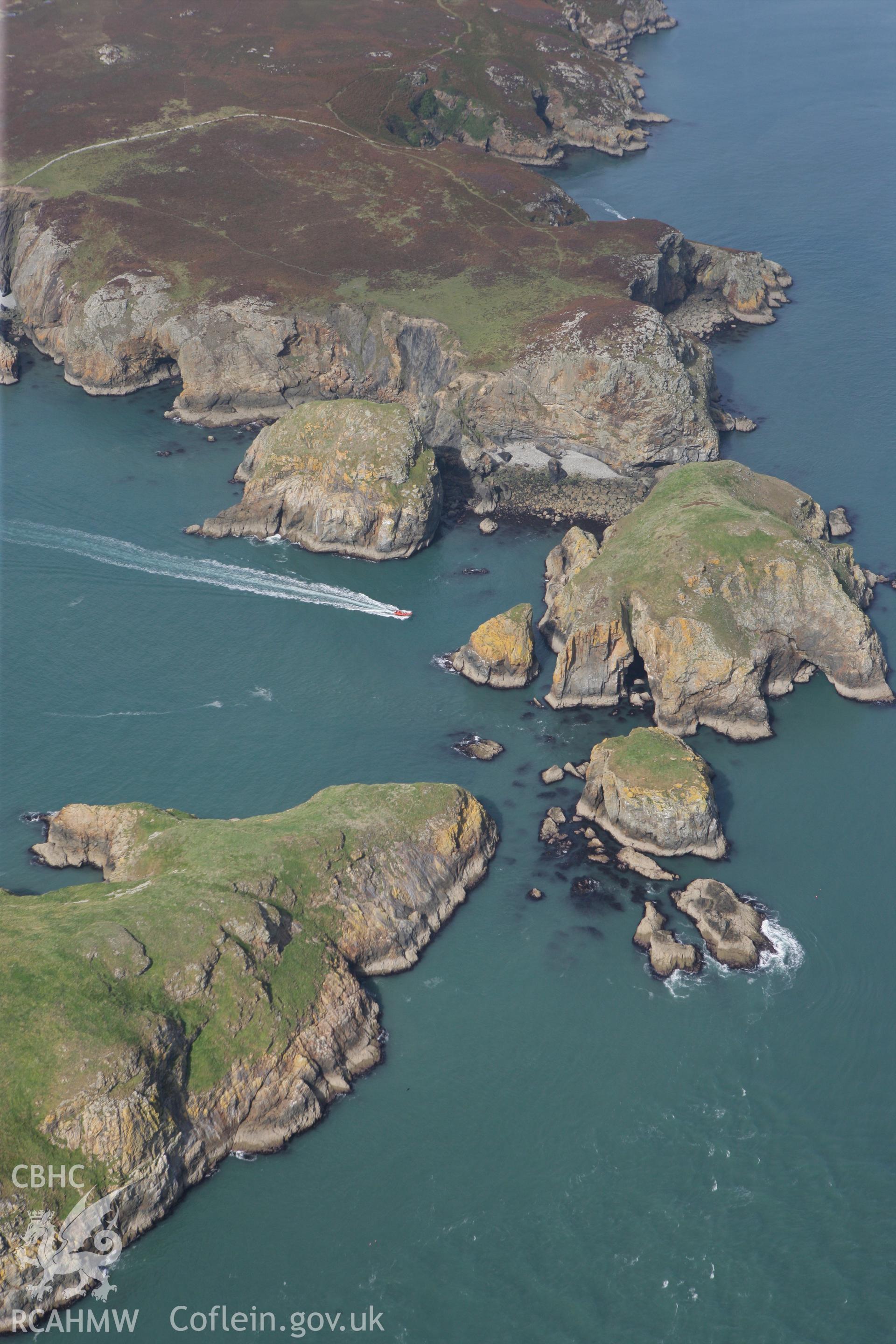 RCAHMW colour oblique photograph of Ramsey Island, from the south. Taken by Toby Driver on 09/09/2010.