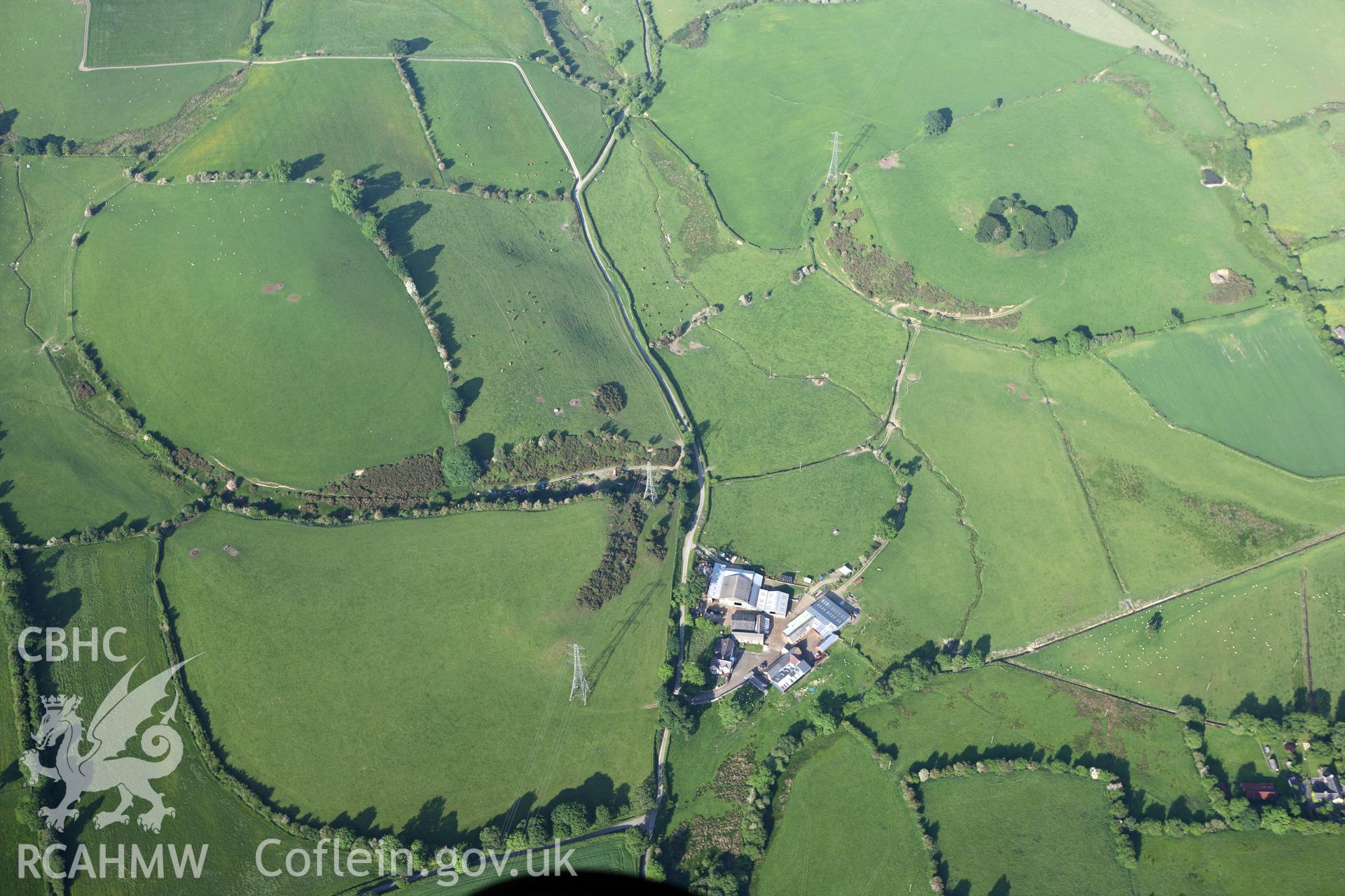 RCAHMW colour oblique photograph of Caenog Farm. Taken by Toby Driver on 16/06/2010.