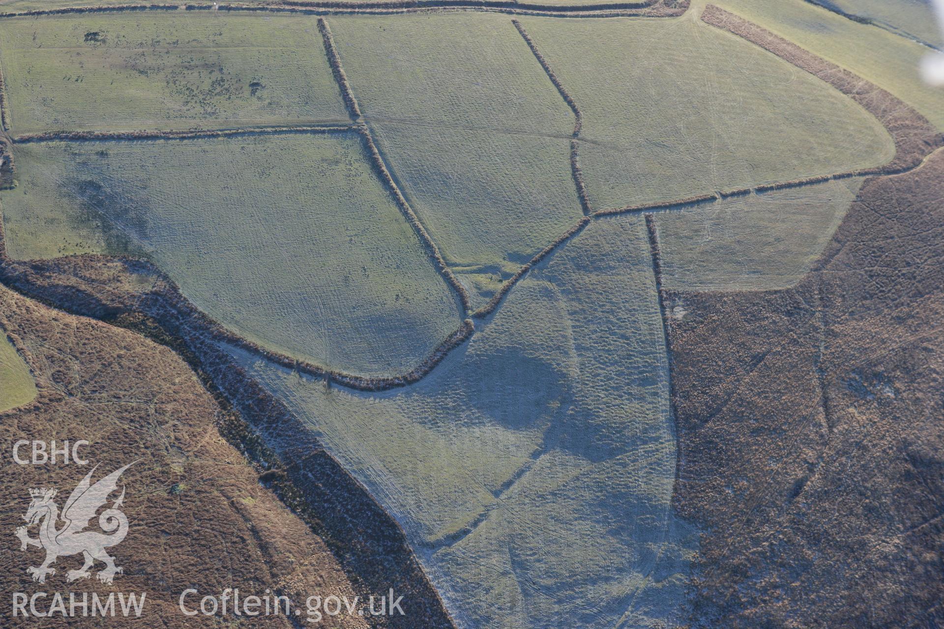 RCAHMW colour oblique photograph of Margam deserted rural settlement earthworks. Taken by Toby Driver on 08/12/2010.