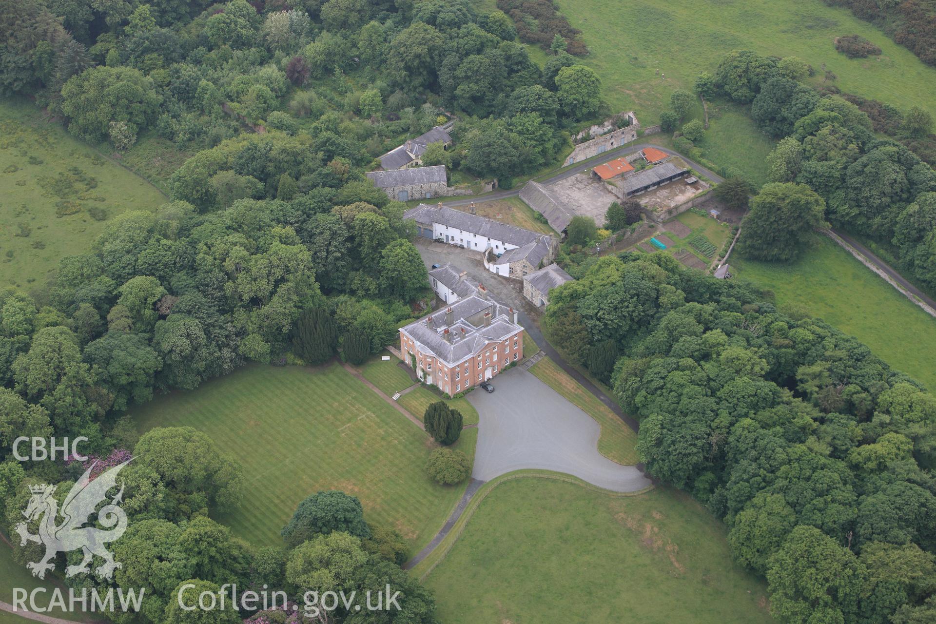 RCAHMW colour oblique photograph of Plas Gwyn, Pentraeth. Taken by Toby Driver on 10/06/2010.