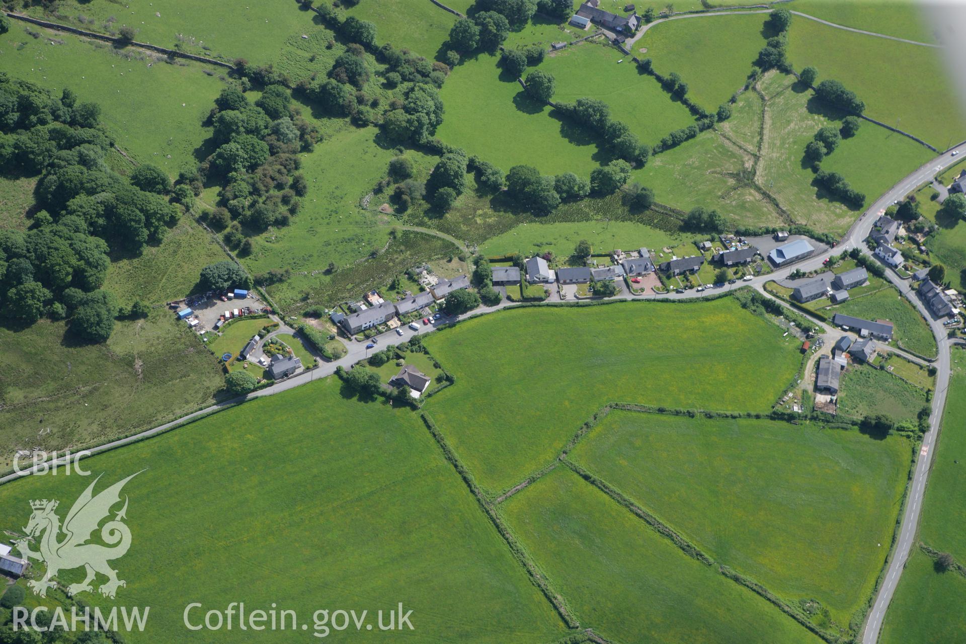 RCAHMW colour oblique photograph of Brithdir Roman Site. Taken by Toby Driver on 16/06/2010.