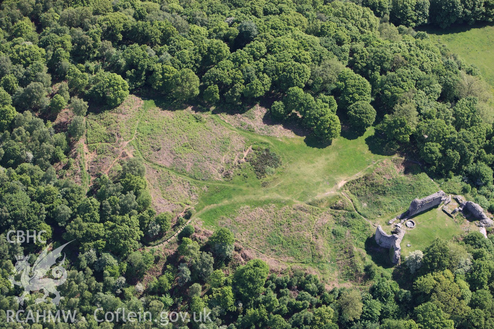 RCAHMW colour oblique photograph of Caergwrle Castle. Taken by Toby Driver on 27/05/2010.