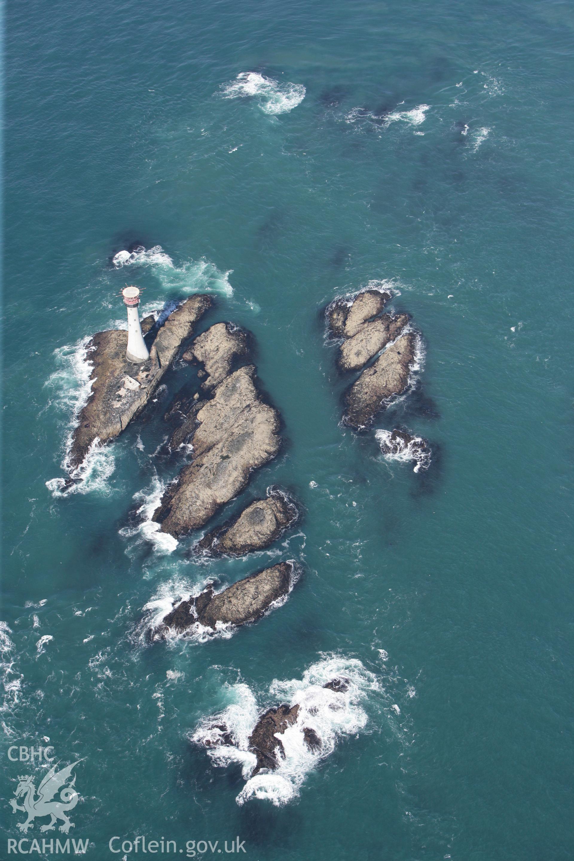 RCAHMW colour oblique photograph of The Smalls, west of Skomer Island. Taken by Toby Driver on 09/09/2010.