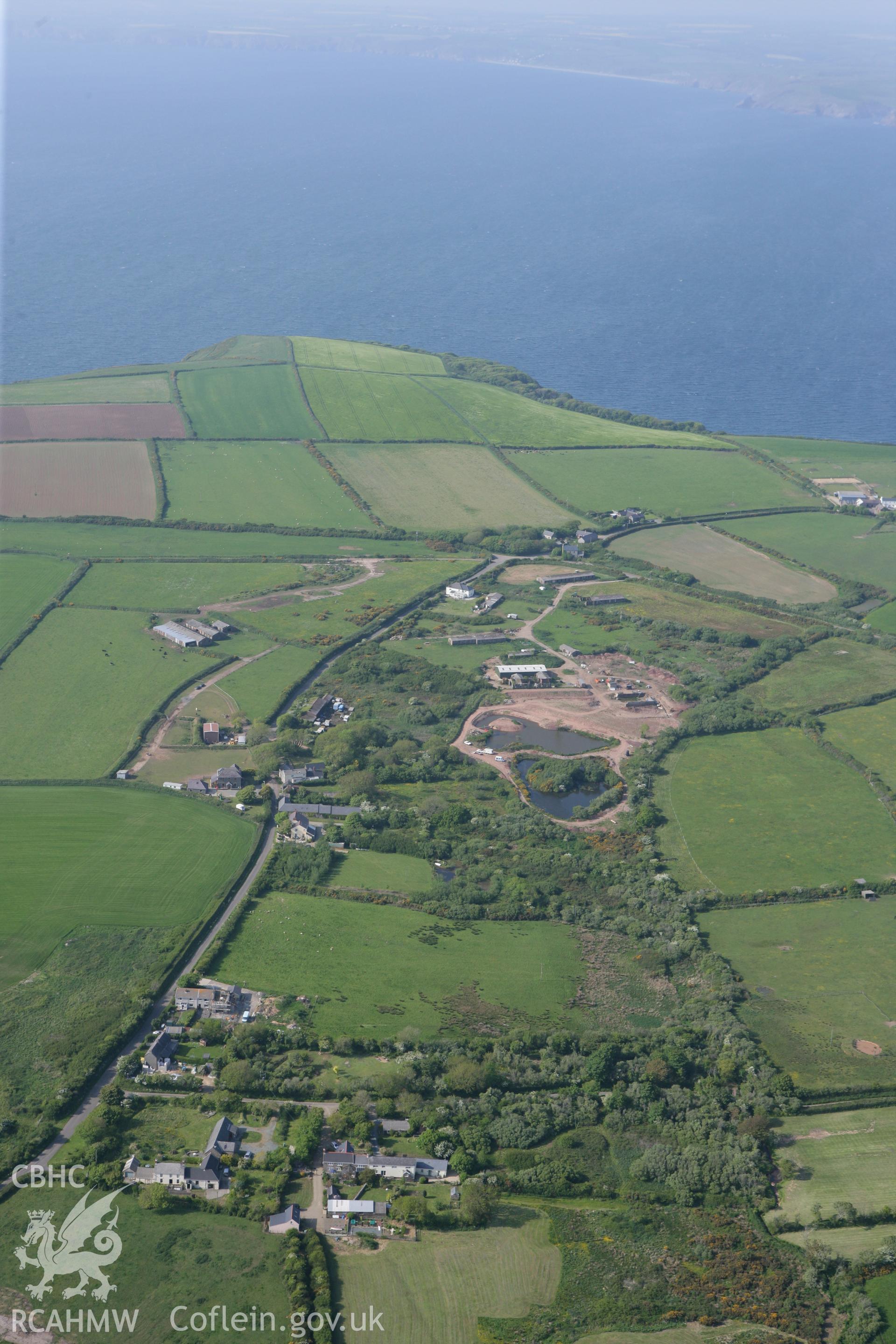 RCAHMW colour oblique photograph of Talbenny hamlet, looking north. Taken by Toby Driver on 25/05/2010.