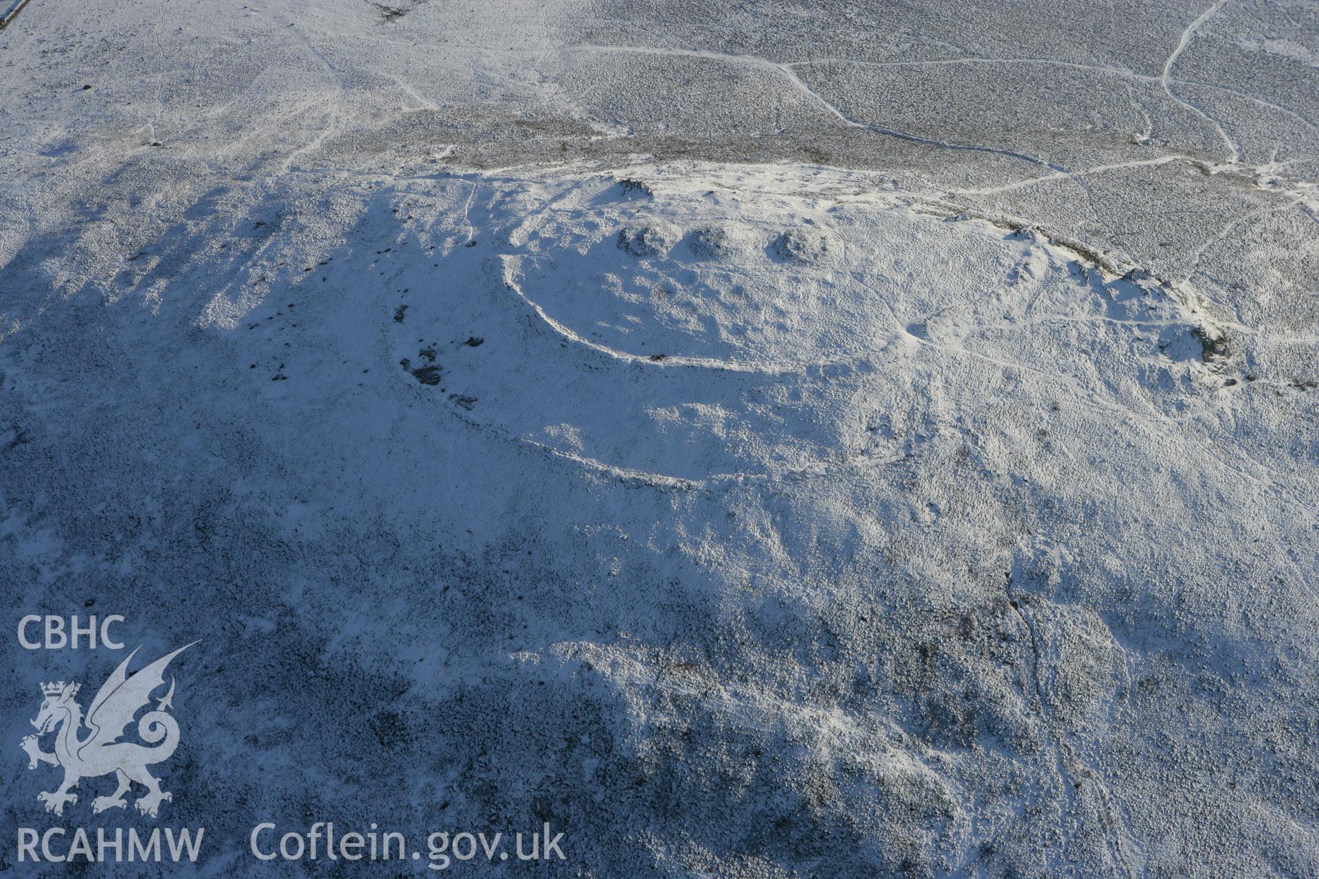 RCAHMW colour oblique photograph of Foel Drygarn hillfort. Taken by Toby Driver on 01/12/2010.