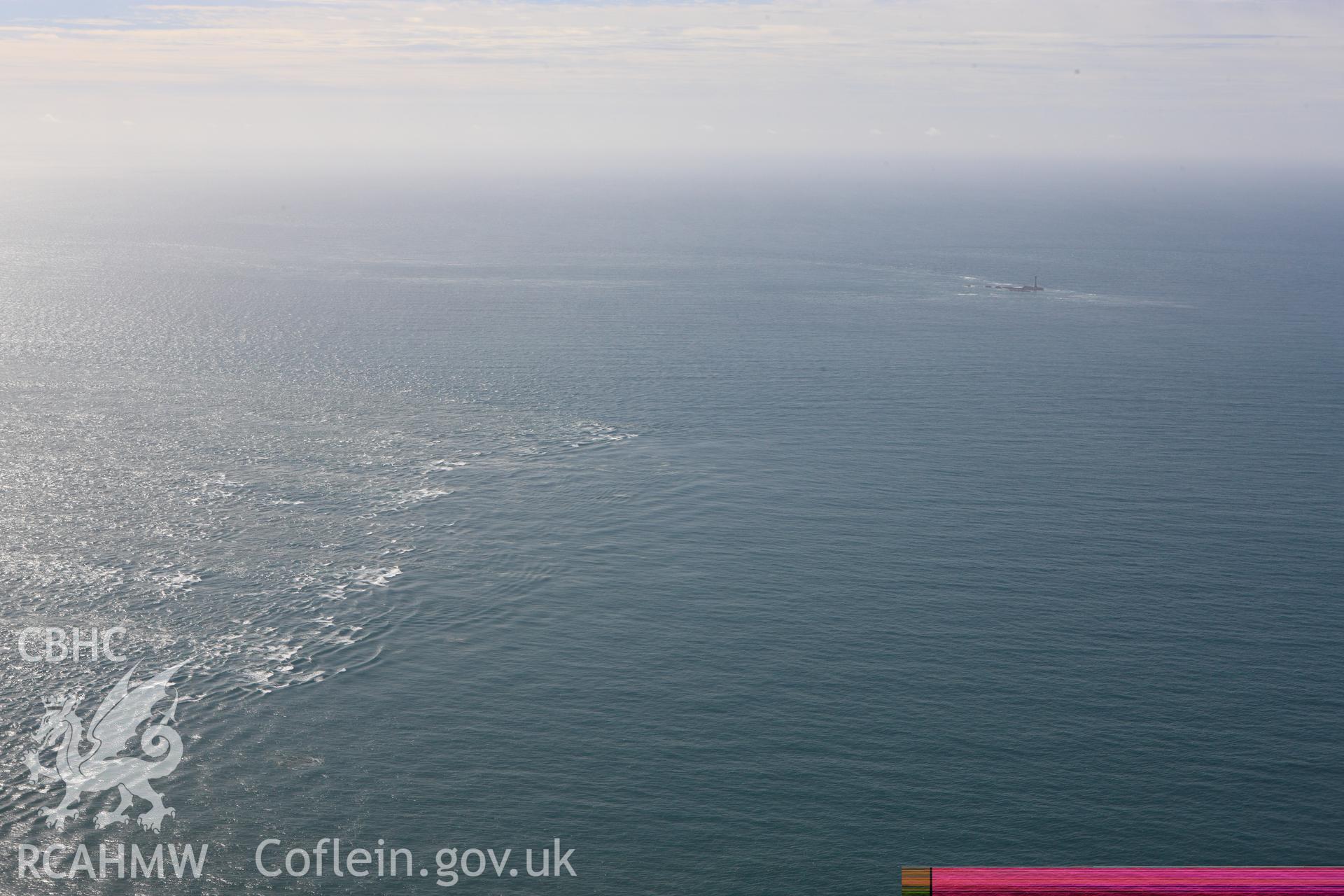 RCAHMW colour oblique photograph of The Smalls, west of Skomer Island, distant view. Taken by Toby Driver on 09/09/2010.