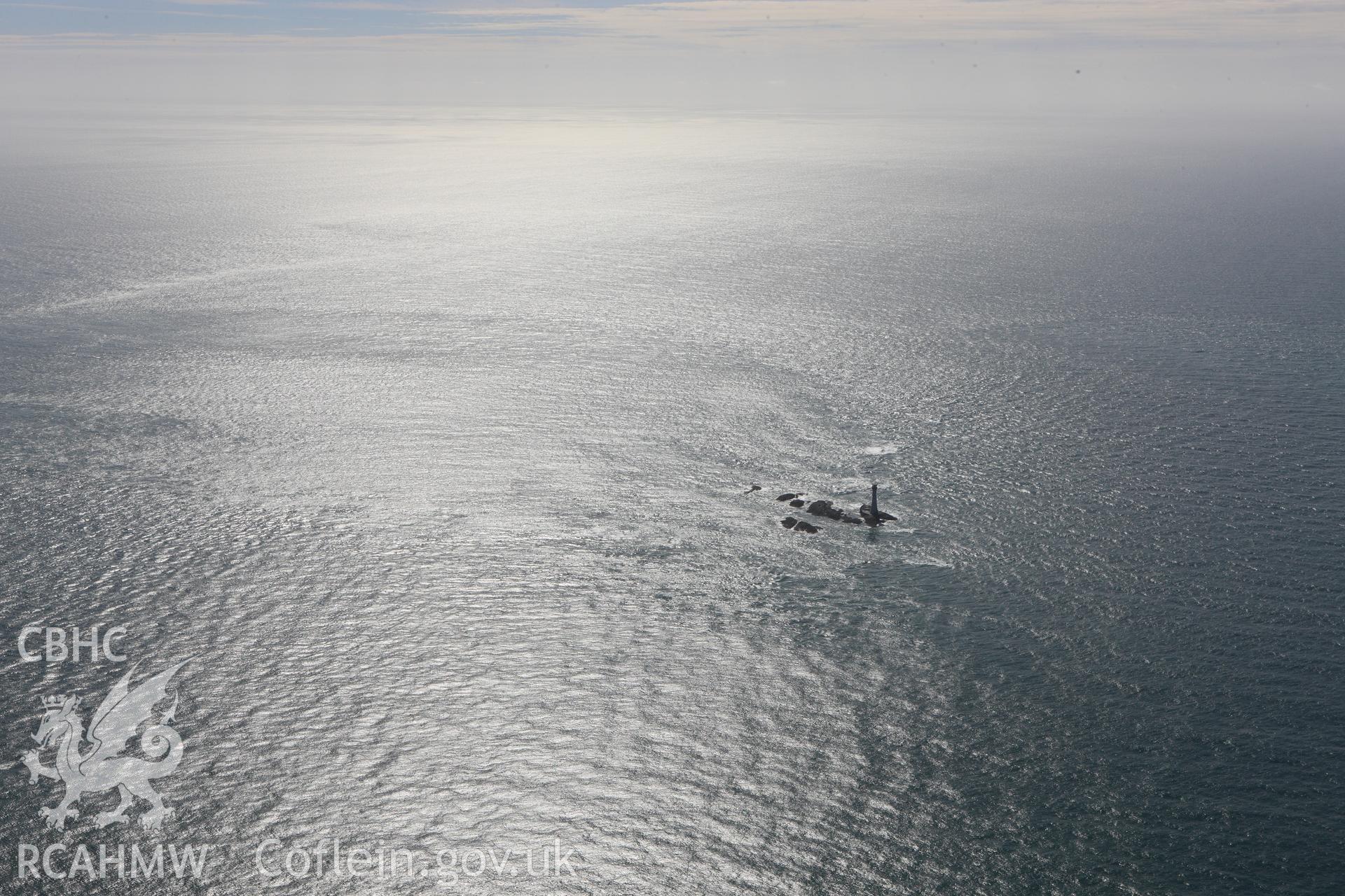 RCAHMW colour oblique photograph of The Smalls, west of Skomer Island. Taken by Toby Driver on 09/09/2010.