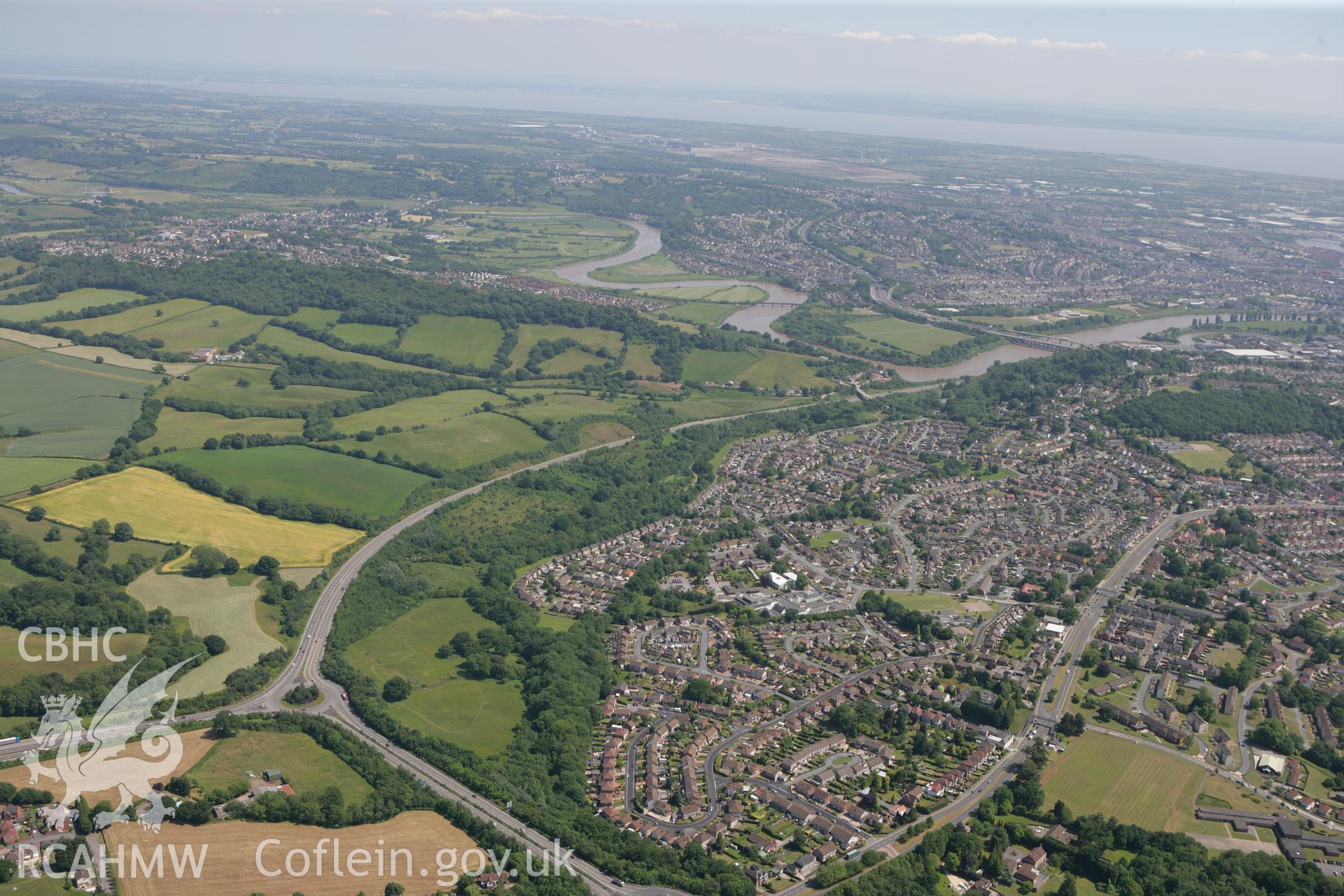 RCAHMW colour oblique photograph of Malpas, Newport, from the north-west. Taken by Toby Driver on 21/06/2010.