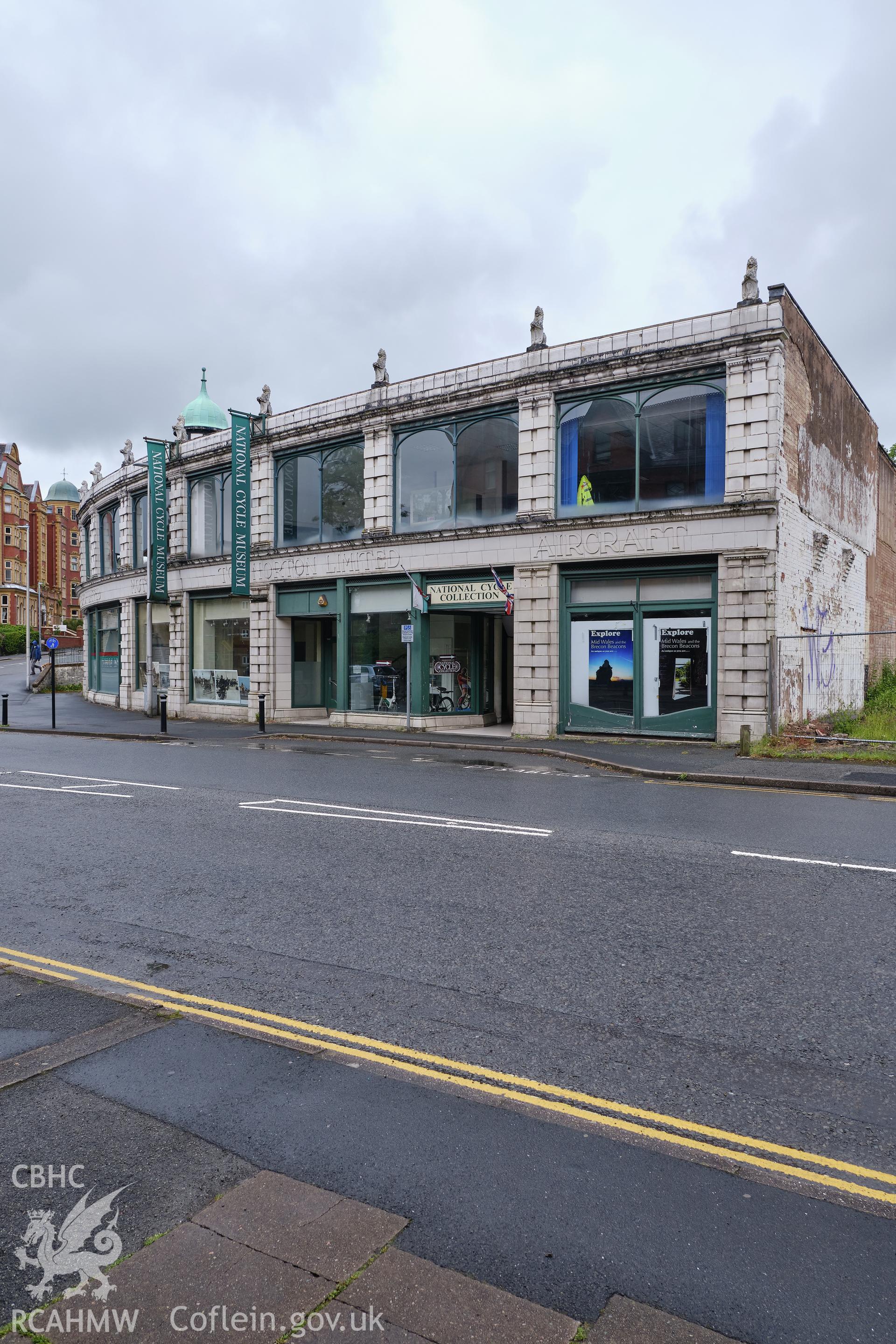 Colour photograph showing Automobile Palace - Temple Street front, looking E. Produced as part of Historic Building Recording for Automobile Palace, carried out by Richard Hayman, June 2021.