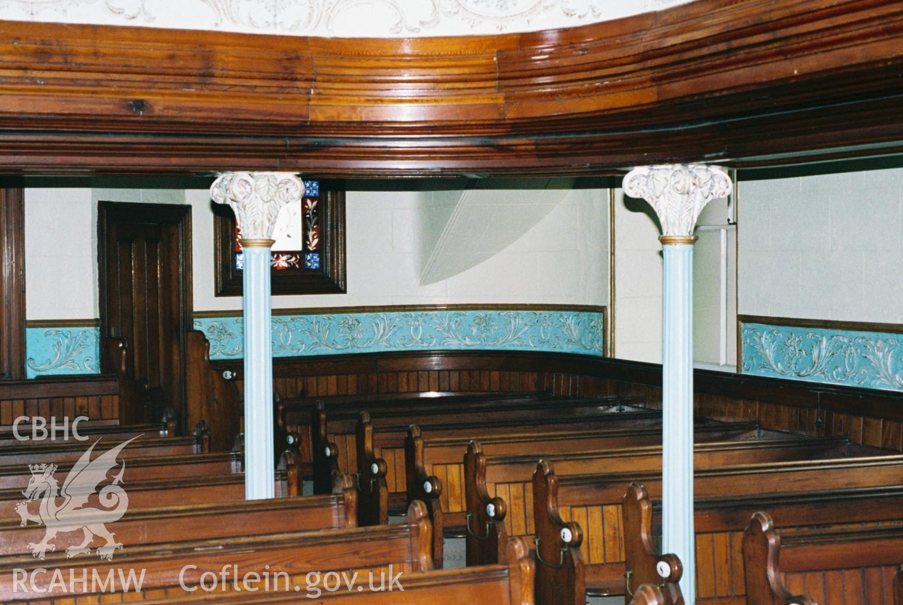 Digital colour photograph showing Salem Newydd chapel - rear of ground floor.