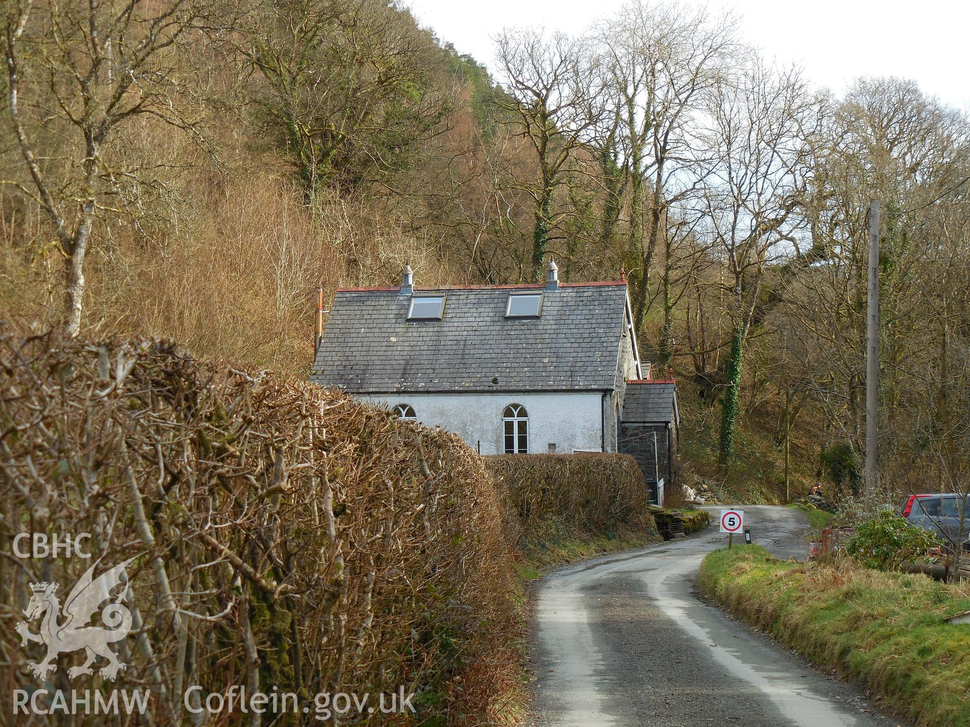 Colour digital photograph showing Bethania chapel, Cownwy, Llanwddyn, taken in February 2022.