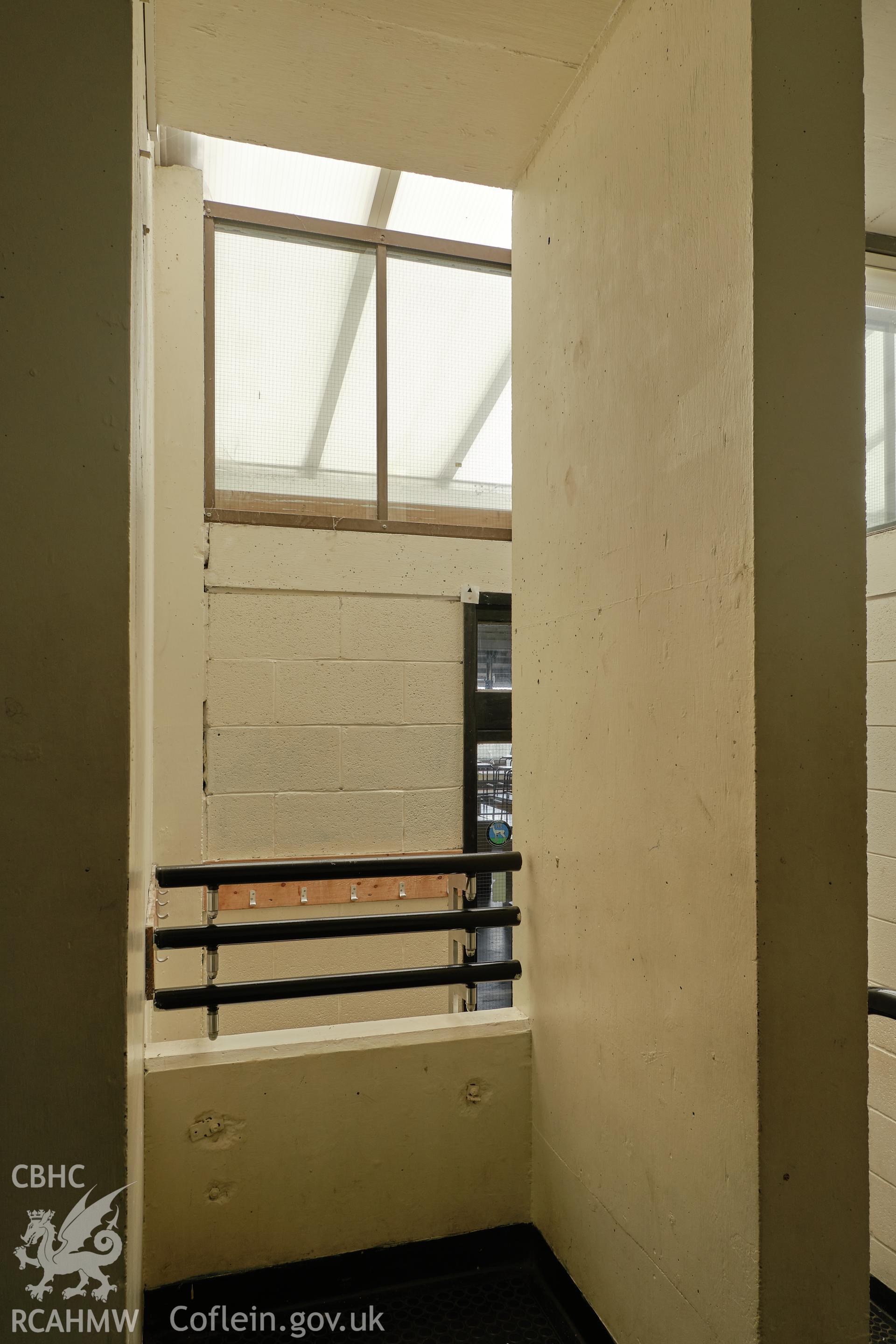 Colour photograph showing Argoed School - lobby outside room S3.