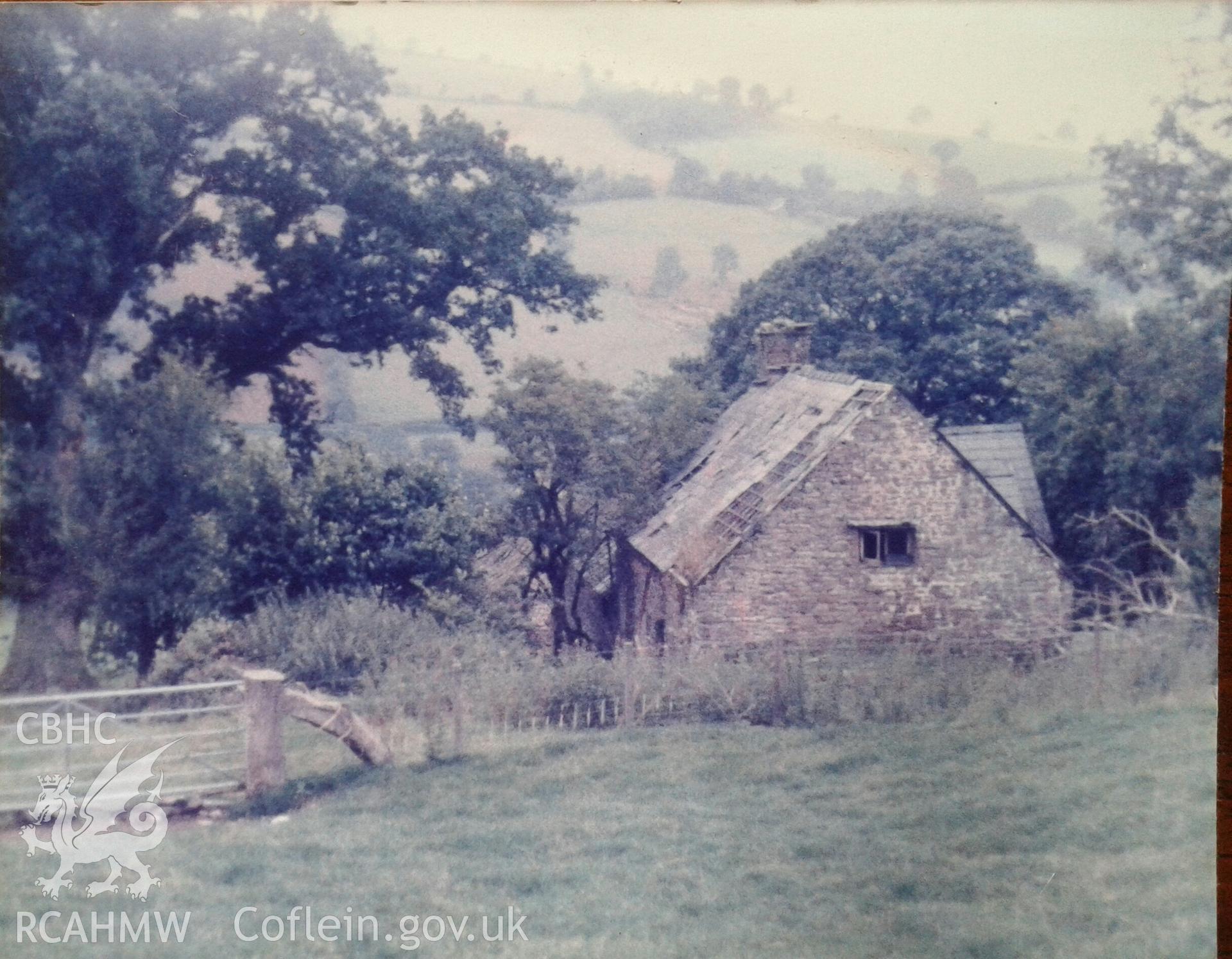 Photograph of Nantyllaethdy, Dyffryn Crawnon, Llangynidr, Powys, taken in c1982.