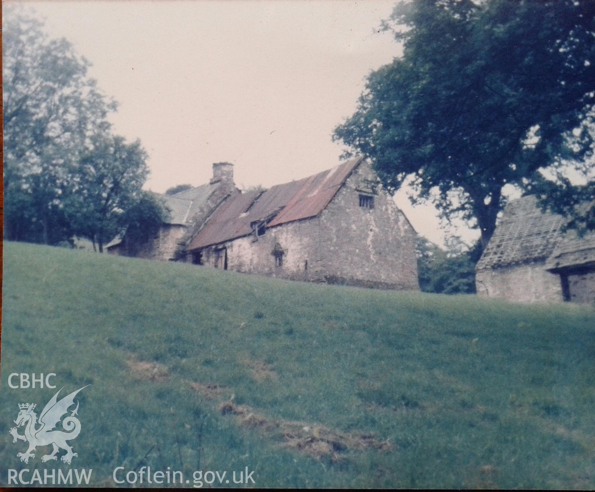 Photograph of Nantyllaethdy, Dyffryn Crawnon, Llangynidr, Powys, taken c1982.