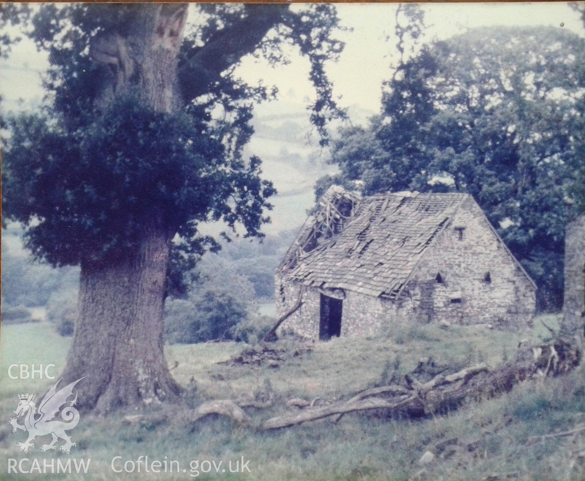 Photograph of Nantyllaethdy, Dyffryn Crawnon, Llangynidr, Powys, taken c1982.