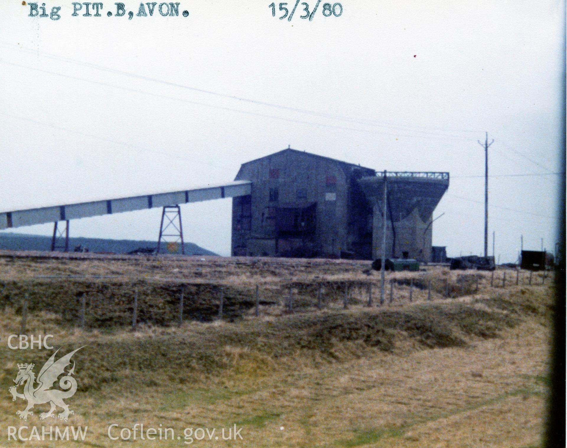 Digital photograph showing Big Pit washery, Blaenavon, dated March 1980.