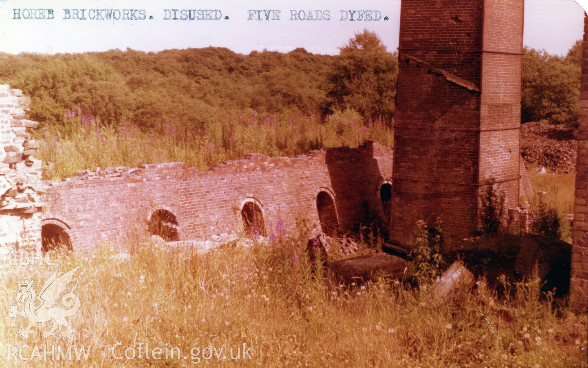Digital photograph showing Horeb Brickworks, dated July 1983.