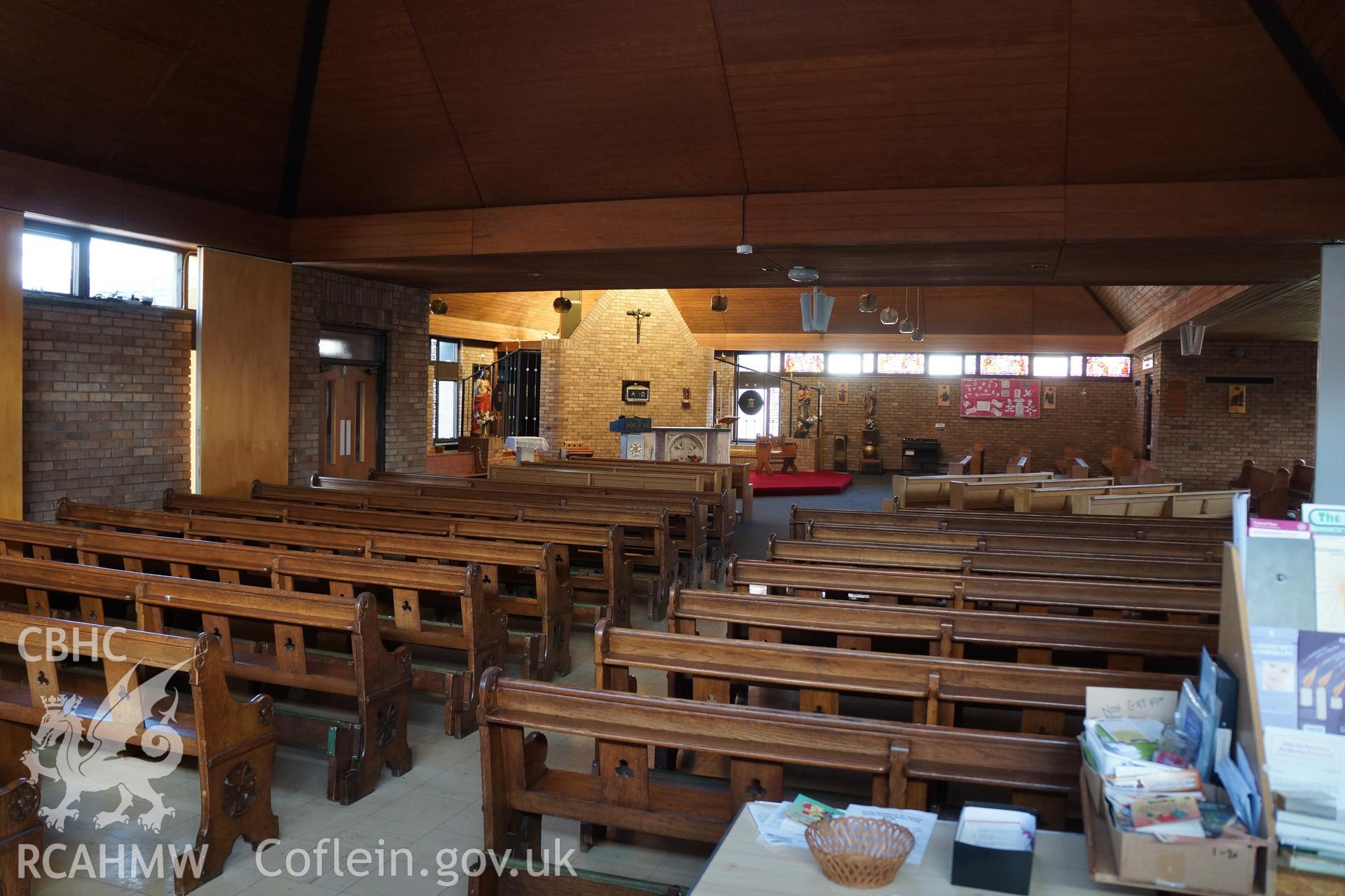Digital colour photograph showing interior of Our Lady of the Assumption Catholic church, Rhyl.