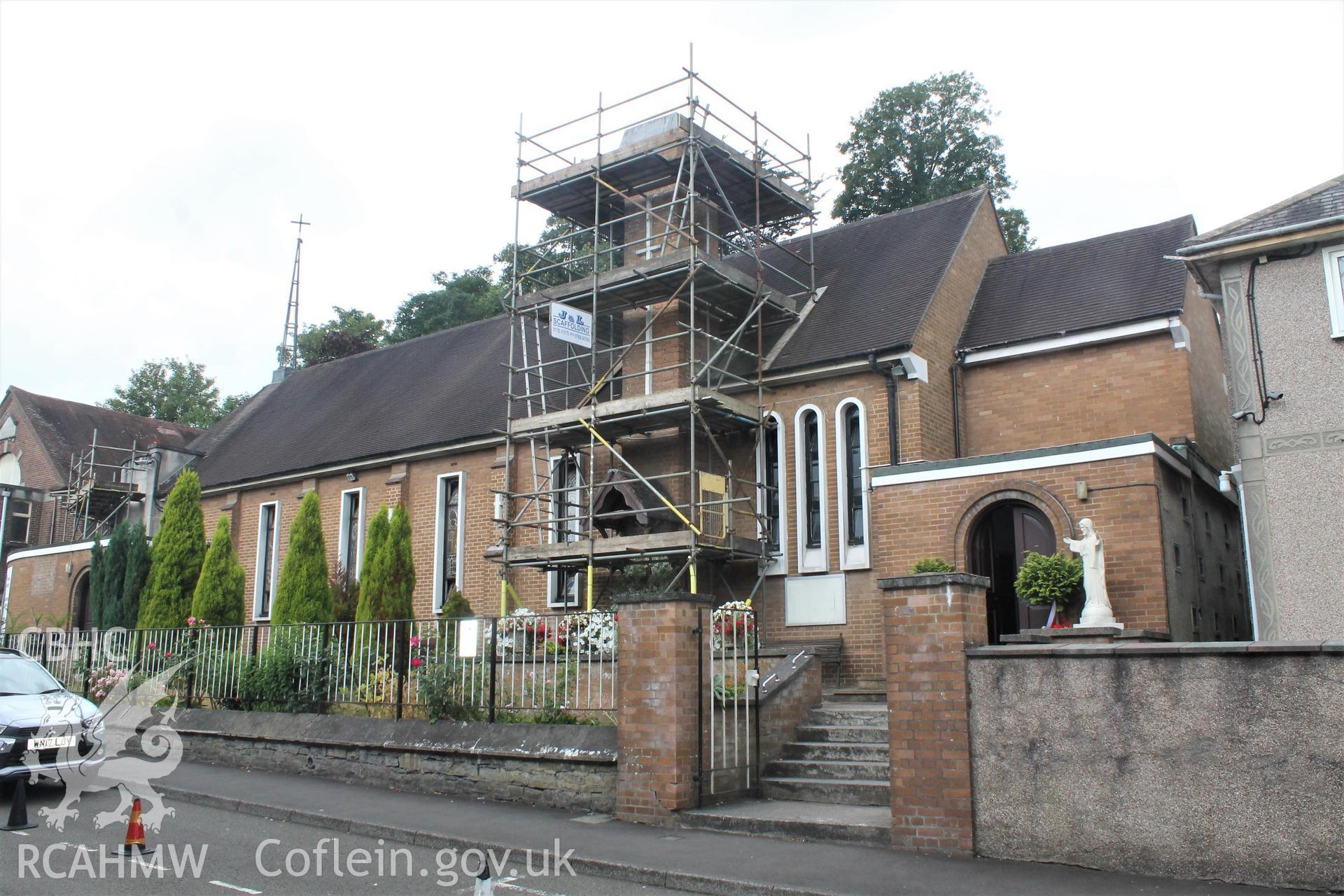 Digital colour photograph showing exterior of Sacred Heart Catholic church, Morriston.




.