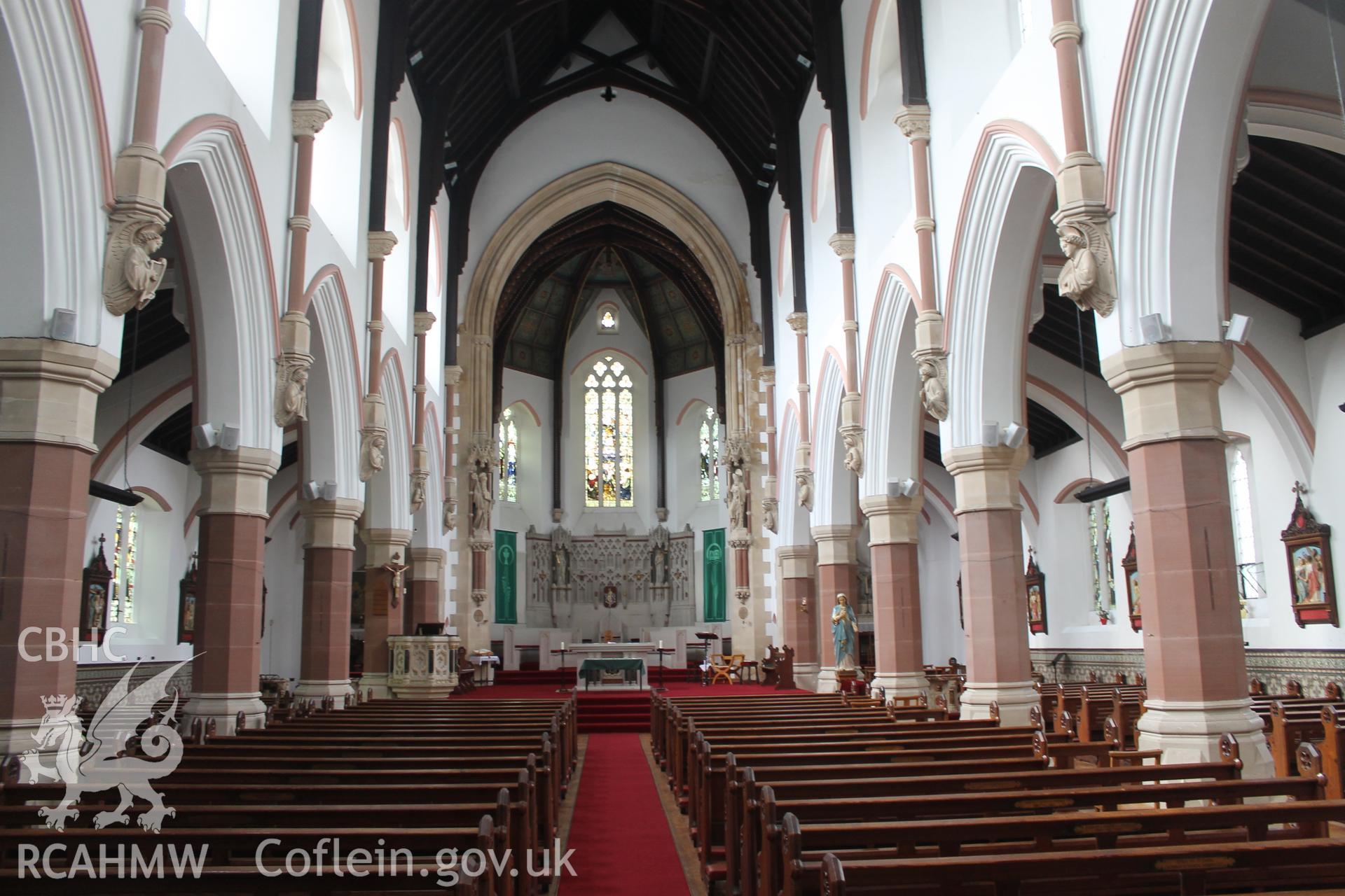 Digital colour photograph showing interior of St Joseph's Catholic Cathedral, Swansea.




.