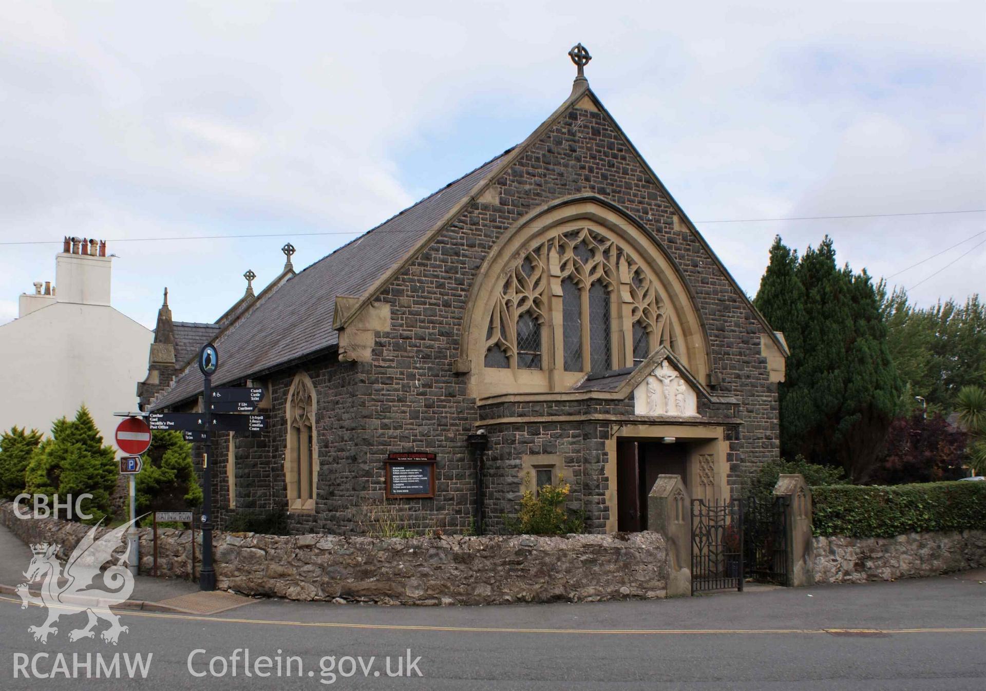 Digital colour photograph showing exterior of Our Lady of Martyrs Catholic church, Beaumaris.