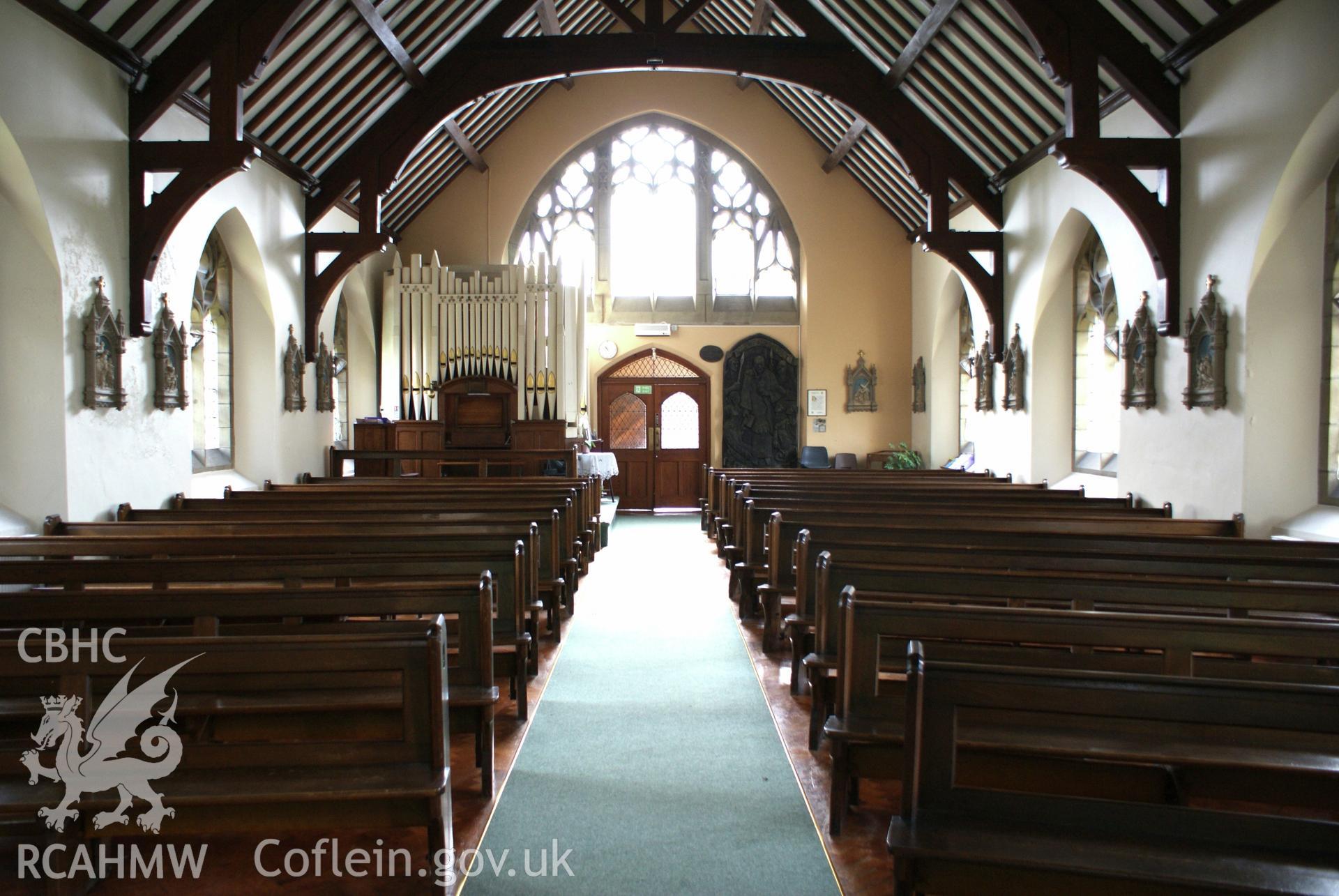 Digital colour photograph showing interior of Our Lady of Martyrs Catholic church, Beaumaris.
