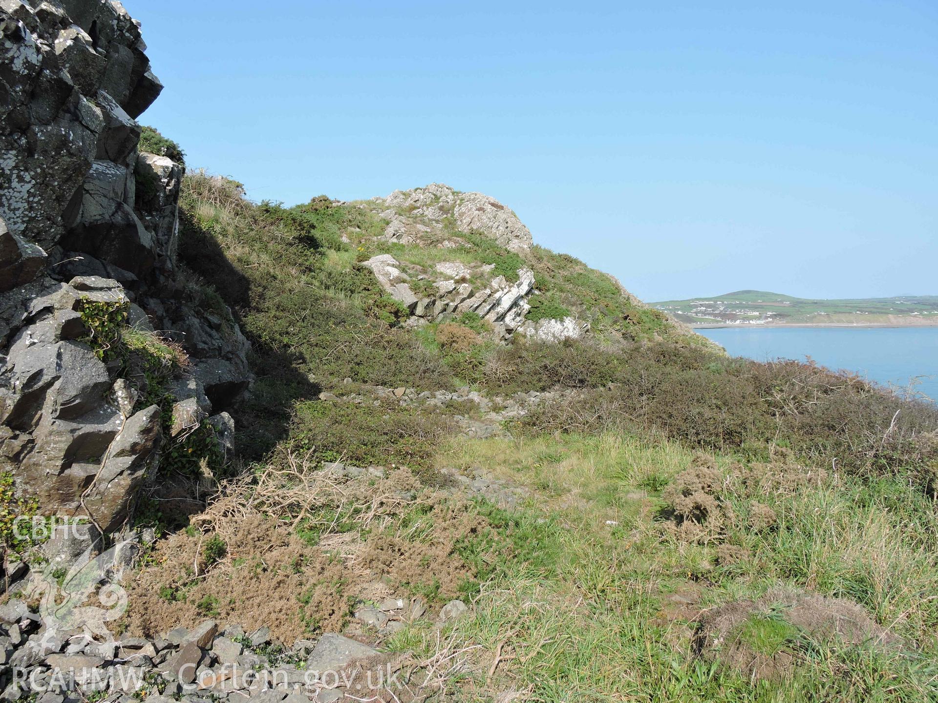 Overgrown remains of Craig Cwlwm Quarry, Aberdaron. Part of a digital photographic survey produced in 2020 by Michael Statham.