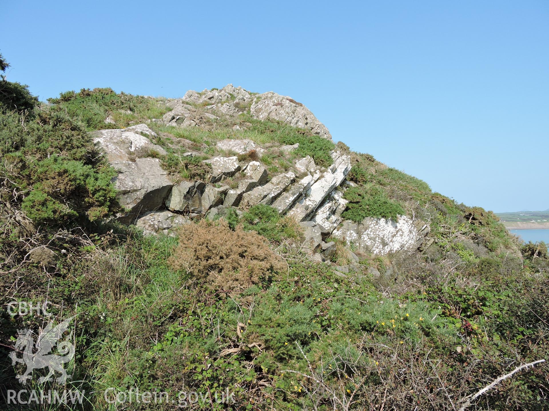 Gorse covered remains of Craig Cwlwm Quarry, Aberdaron. Part of a digital photographic survey produced in 2020 by Michael Statham.