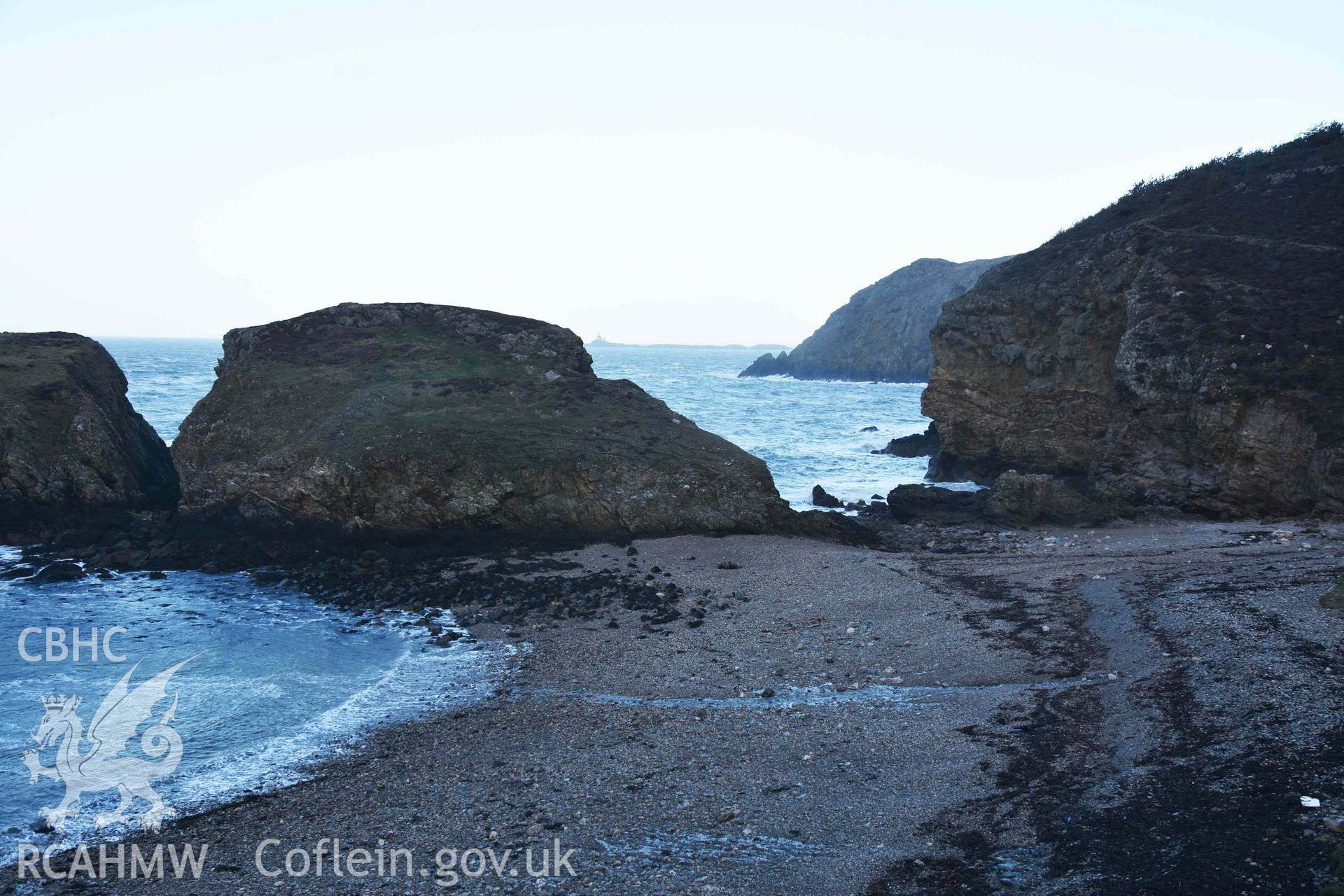 Ynys y Fydlyn Promontory Fort Taken by Lou Barker. Produced with EU funds through the Ireland Wales Co-operation Programme 2014-2023. All material made freely available through the Open Government Licence.