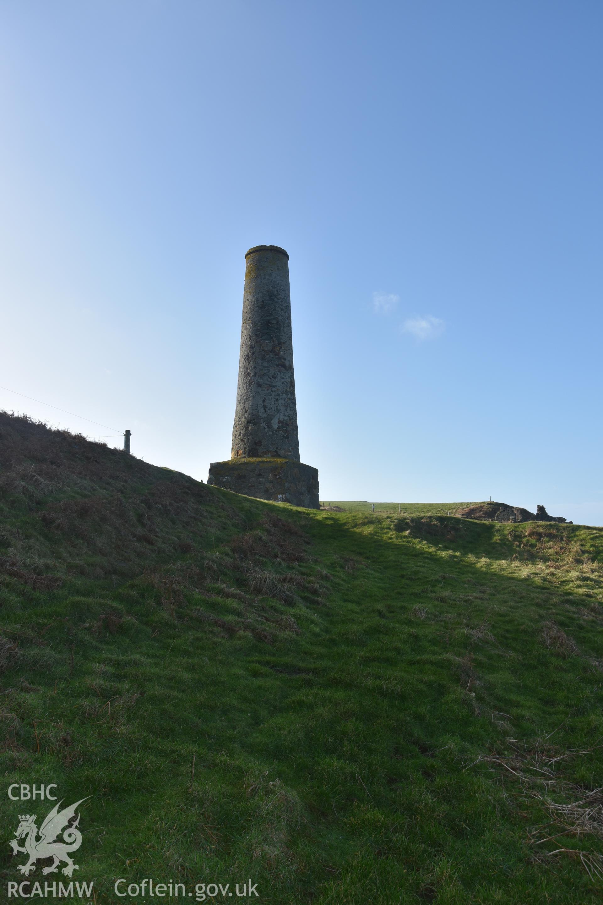 Gader Chimney Carmel head Mine Taken by Lou Barker. Produced with EU funds through the Ireland Wales Co-operation Programme 2014-2023. All material made freely available through the Open Government Licence.