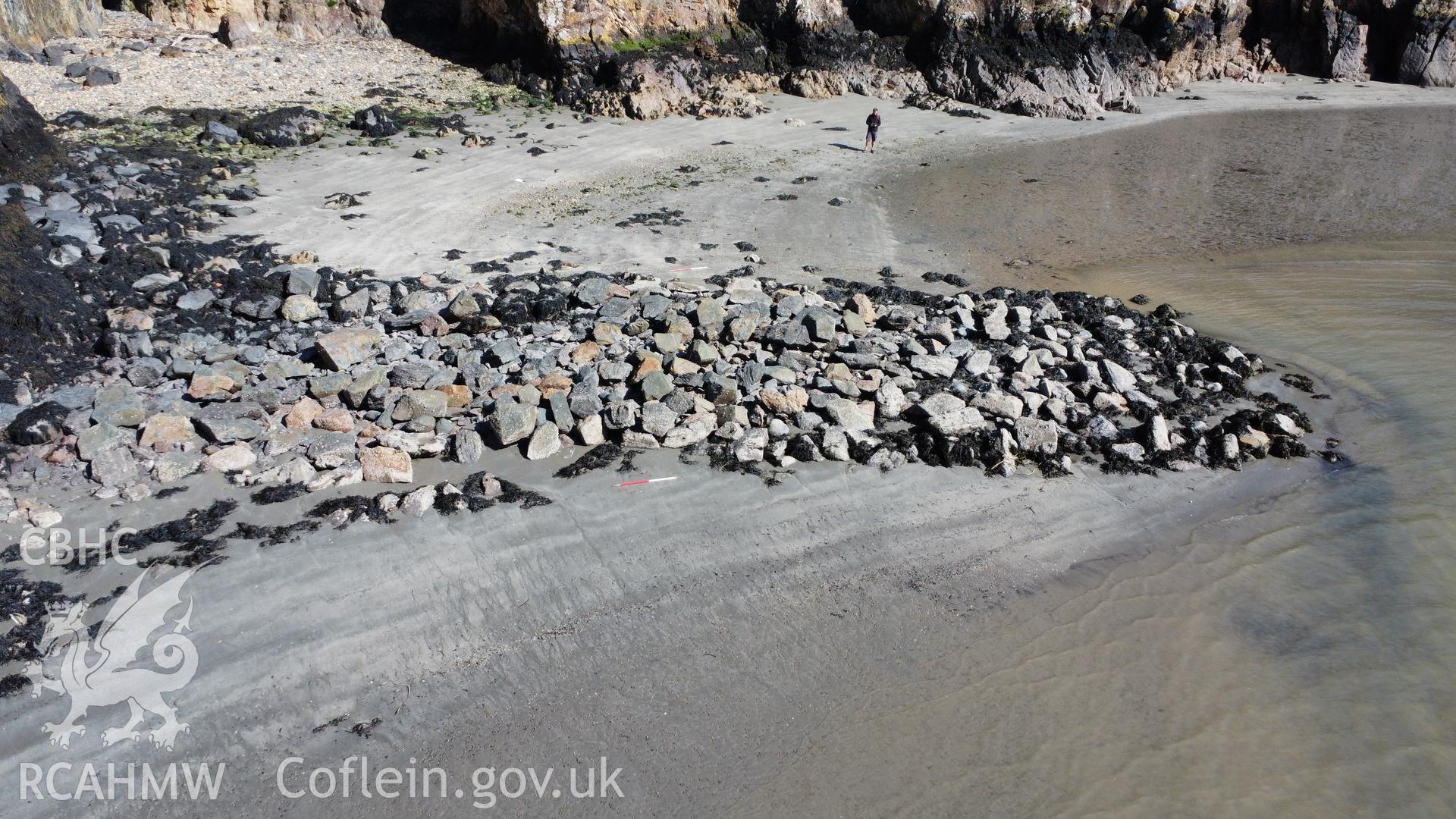 Fishguard Outer Quay, oblique view of the seaward side, looking south-east.