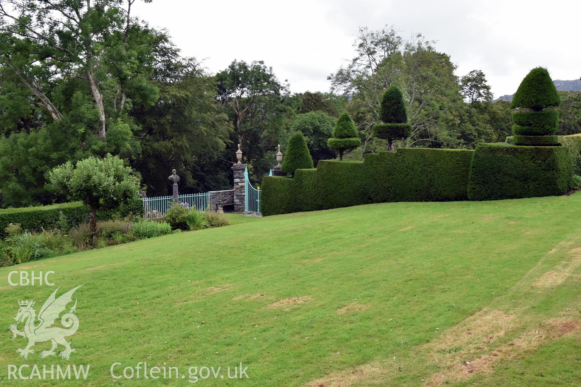 Plas Brondanw Garden; southern lawns Taken by Susan Fielding.