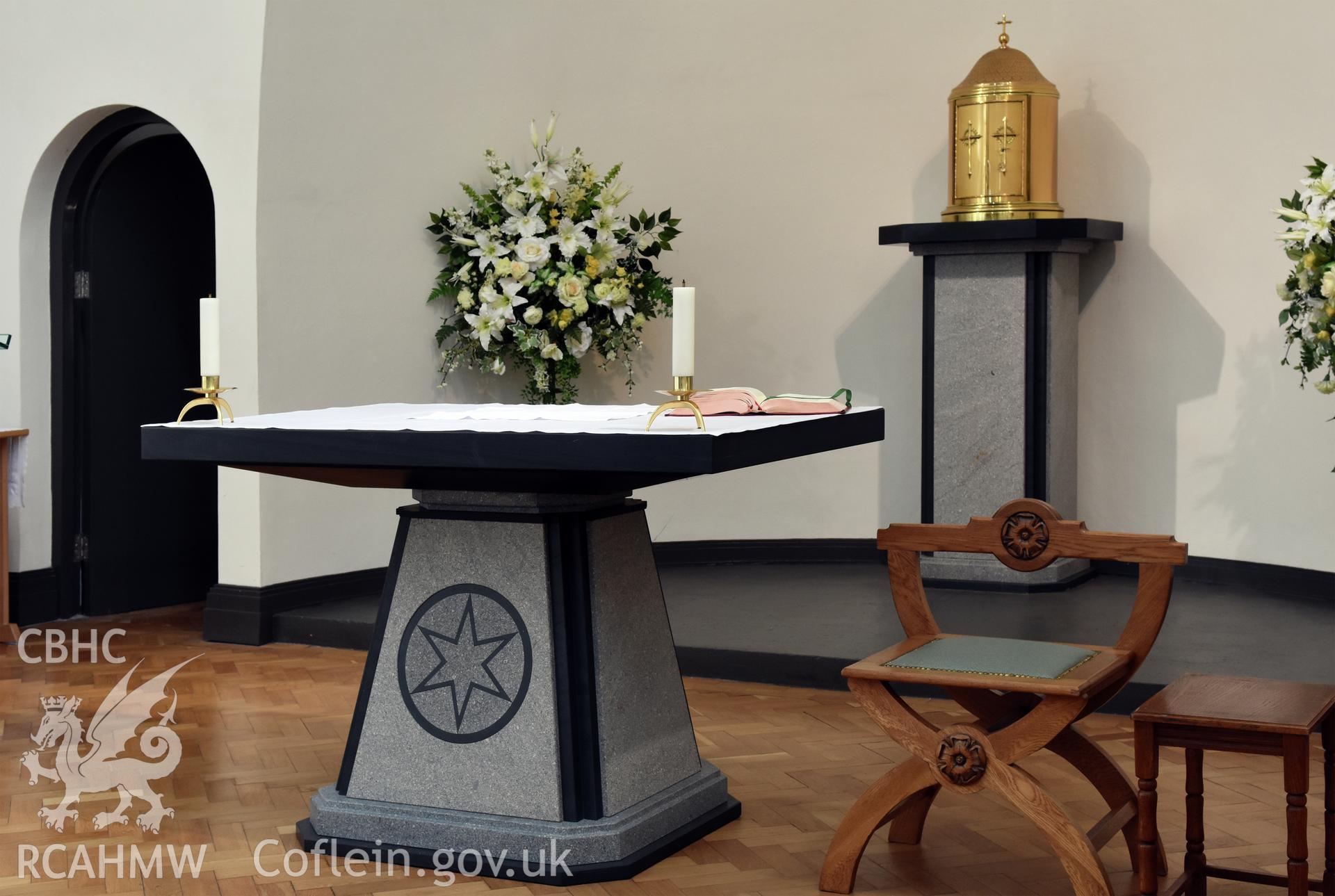 Our Lady Star Of The Sea and St Winefride; interior detail of chancel crucifix Taken by Susan Fielding.