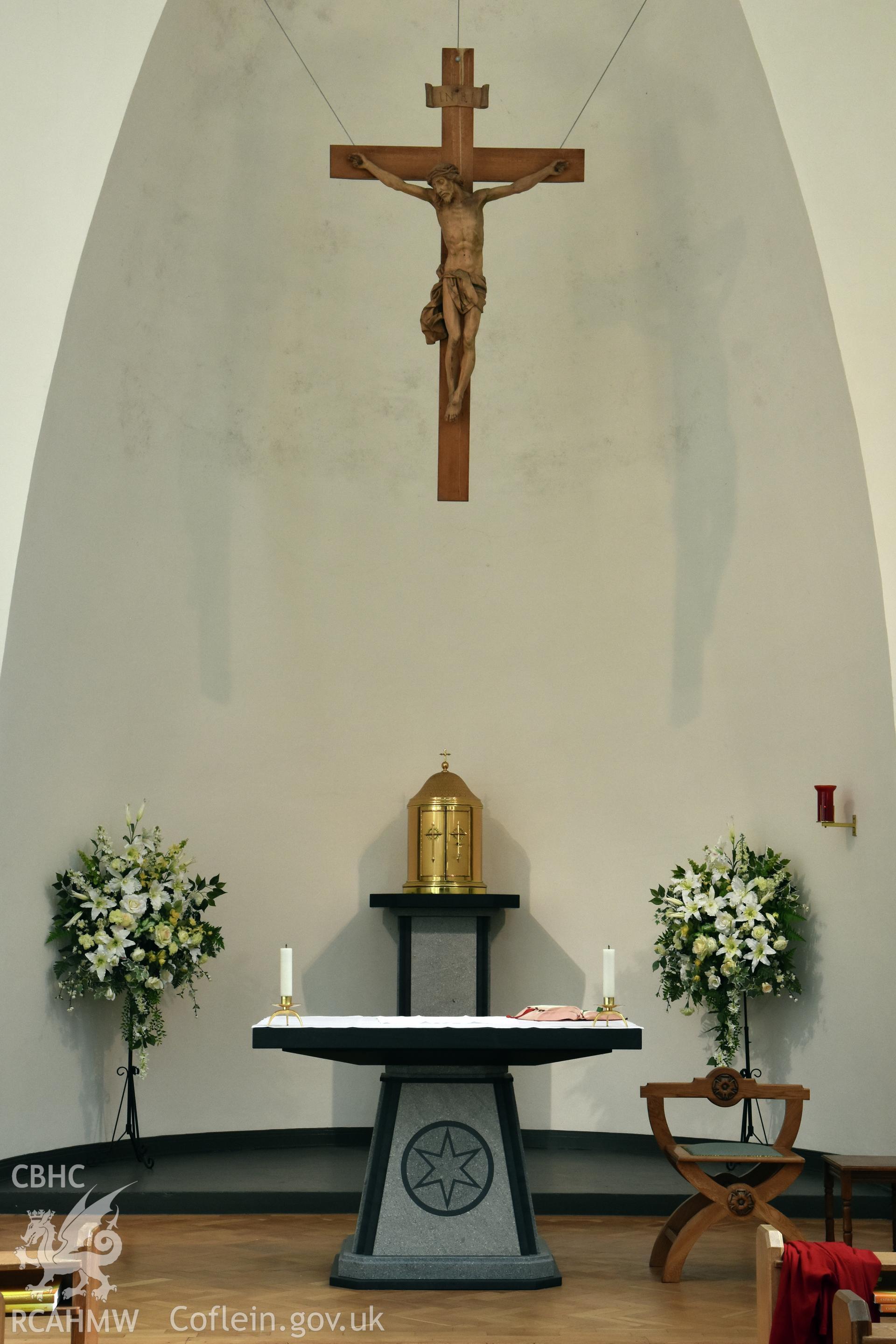 Our Lady Star Of The Sea and St Winefride; interior detail of altar Taken by Susan Fielding.