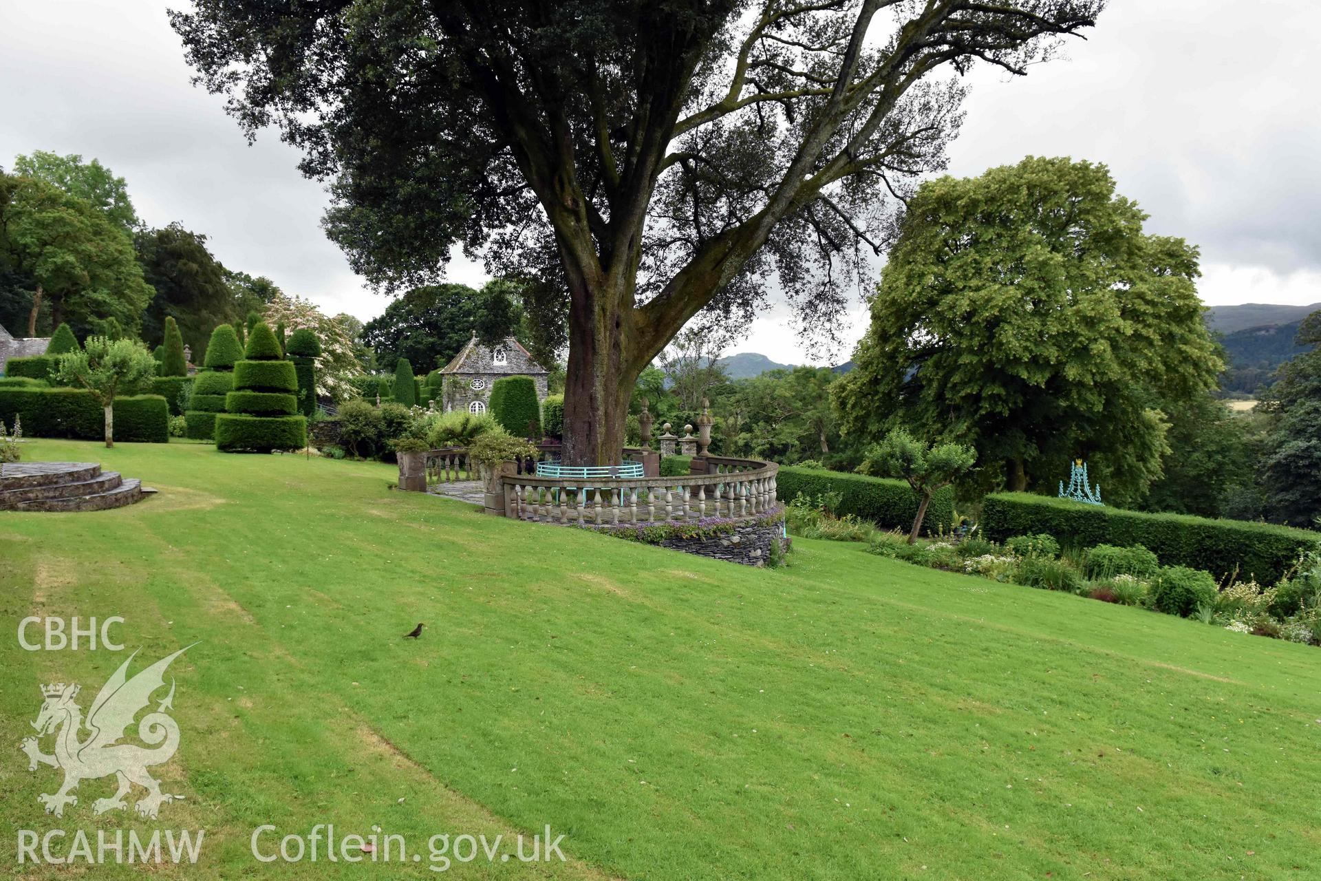 Plas Brondanw Garden; southern lawns Taken by Susan Fielding.