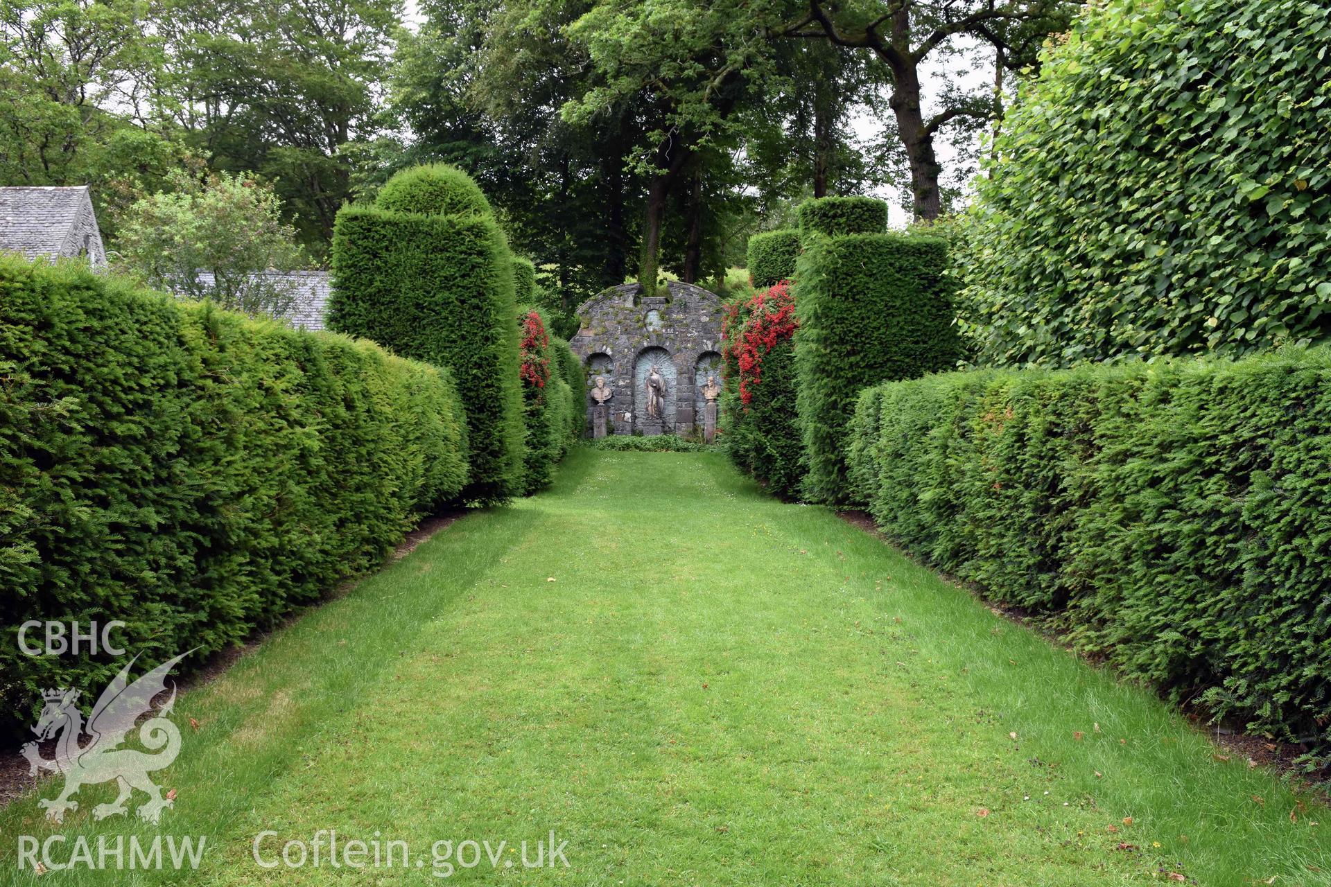 Plas Brondanw Garden; yew garden Taken by Susan Fielding.
