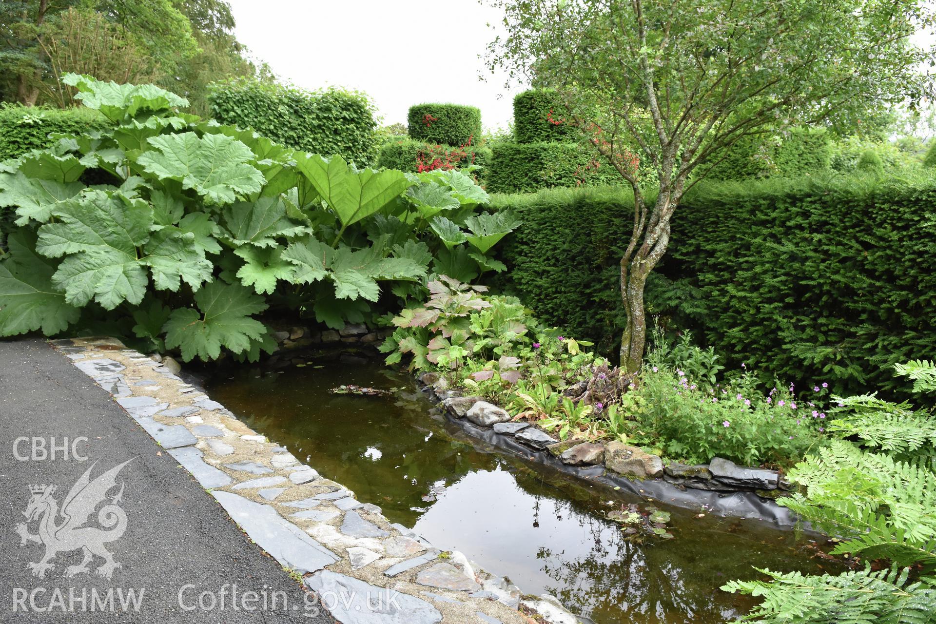 Plas Brondanw Garden; pool Taken by Susan Fielding.