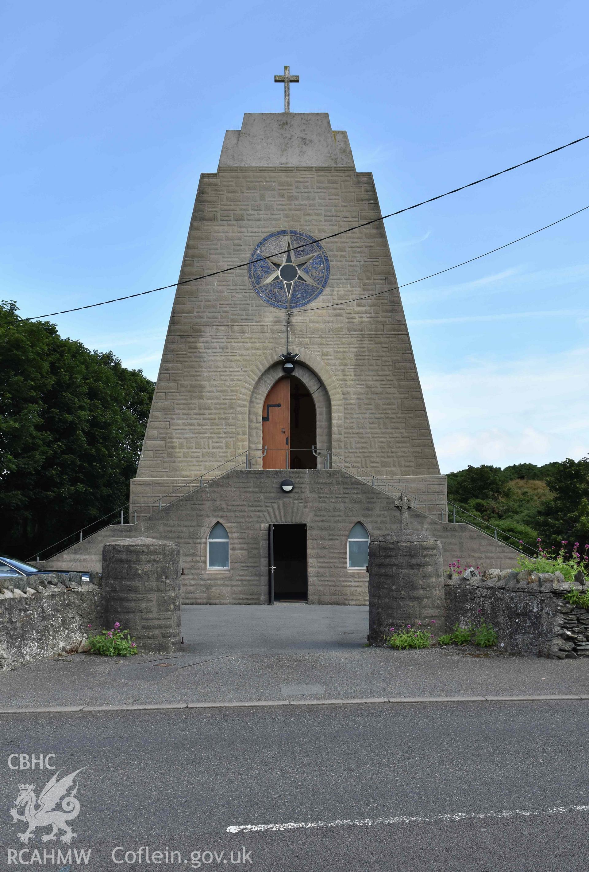 Our Lady Star Of The Sea and St Winefride; main exterior facade viewed from the south Taken by Susan Fielding.