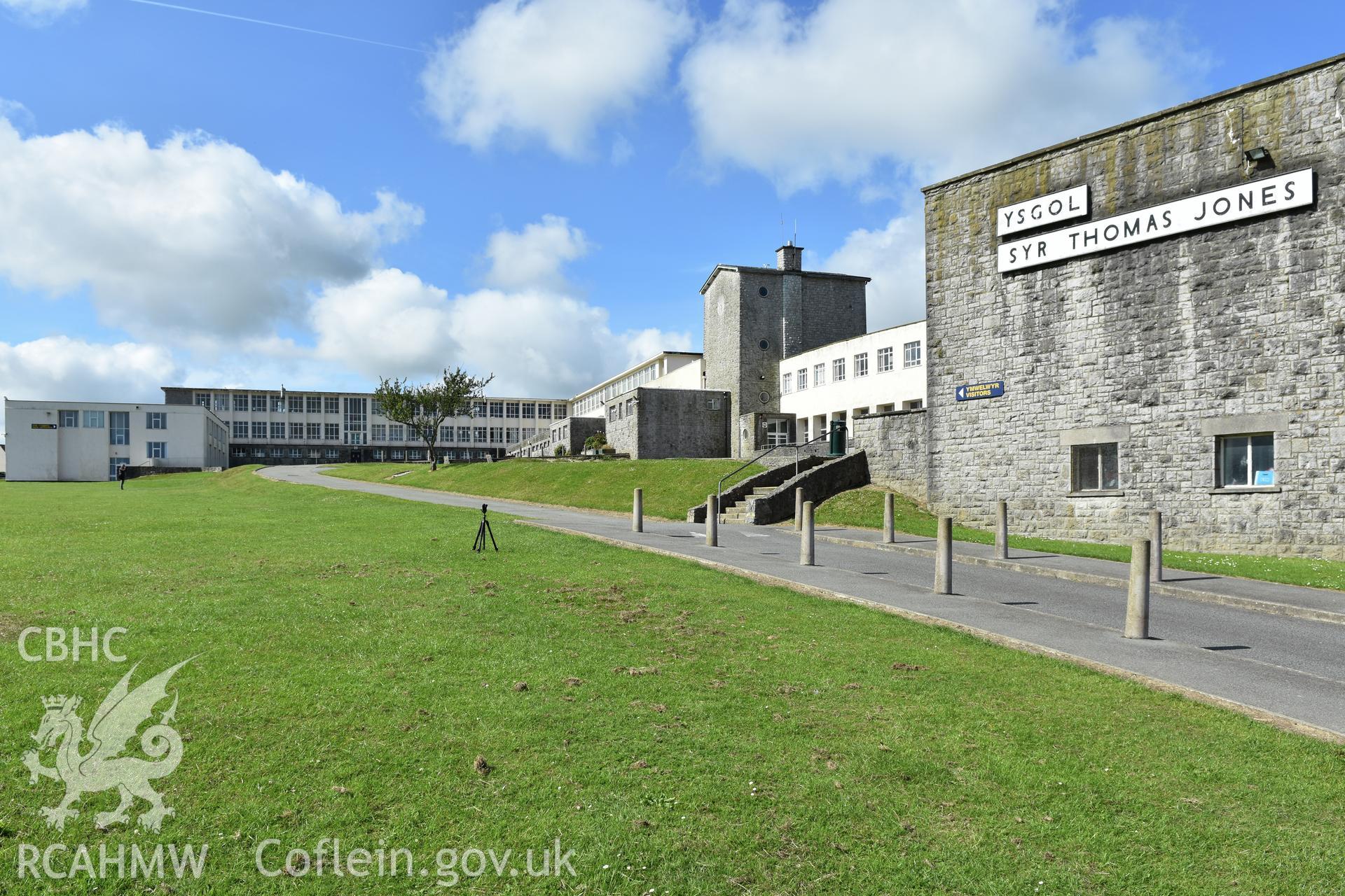Ysgol Syr Thomas Jones, exterior from the north-east Taken by Susan Fielding.