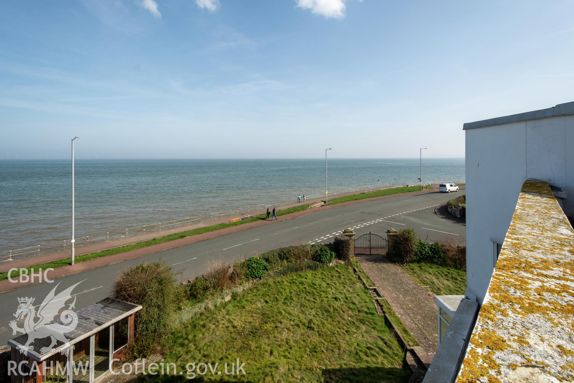 57 Marine Drive, view from first floor balcony looking north-east Taken by Susan Fielding.