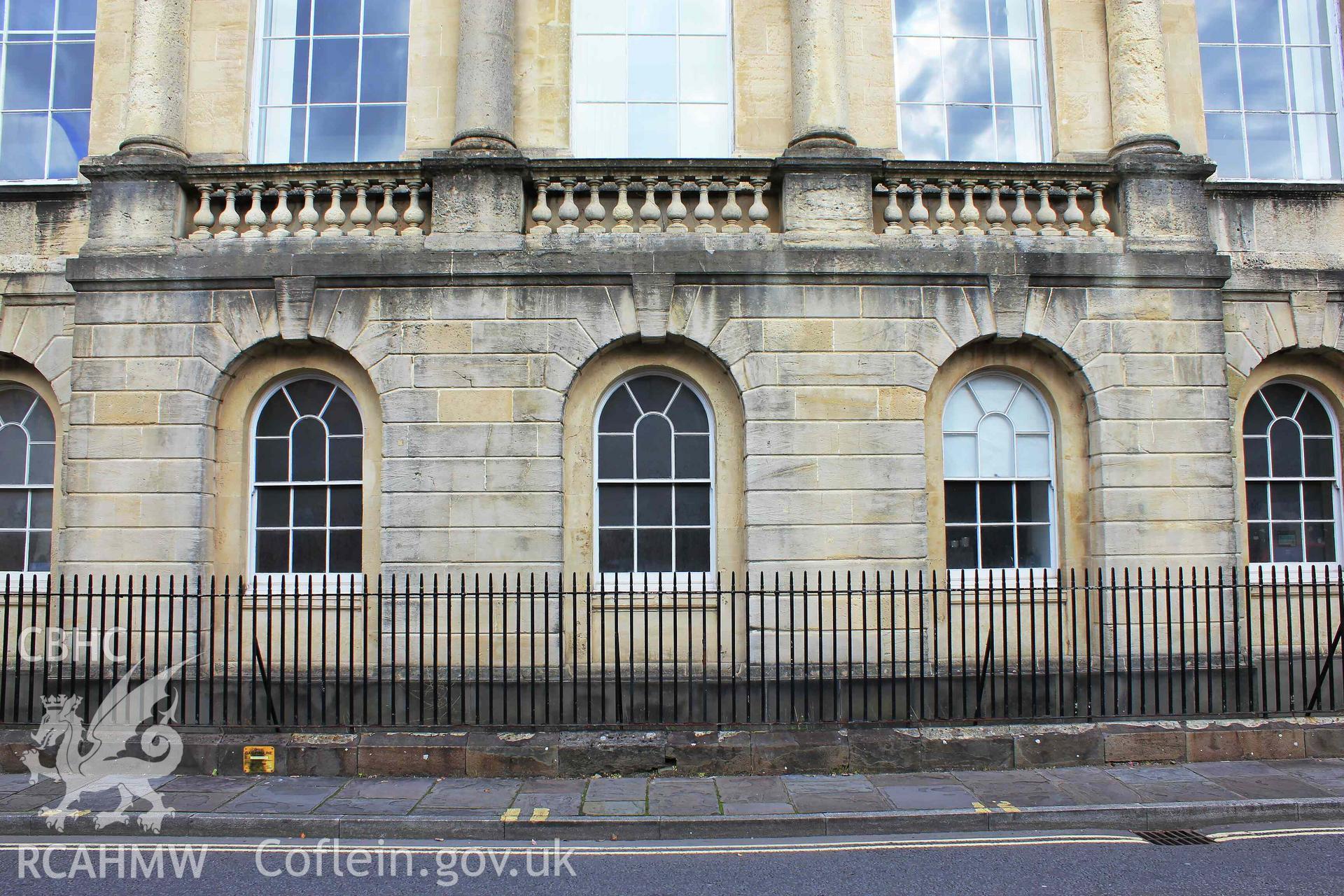 Former Swansea Town Hall (now Dylan Thomas Centre). Front columns and ground floor arched windows Taken by Meilyr Powel.