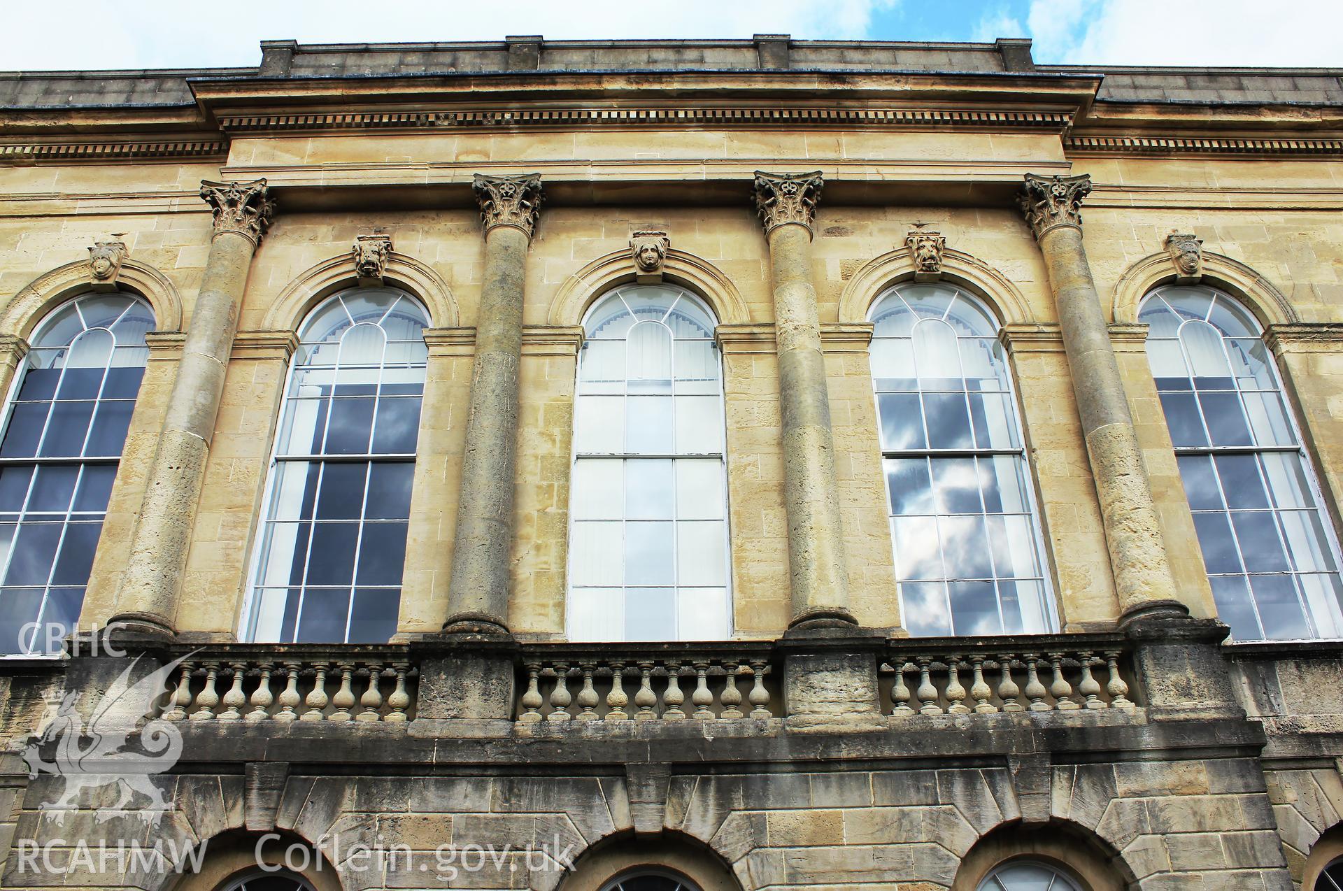 Former Swansea Town Hall (now Dylan Thomas Centre). Front columns and first floor arched windows Taken by Meilyr Powel.