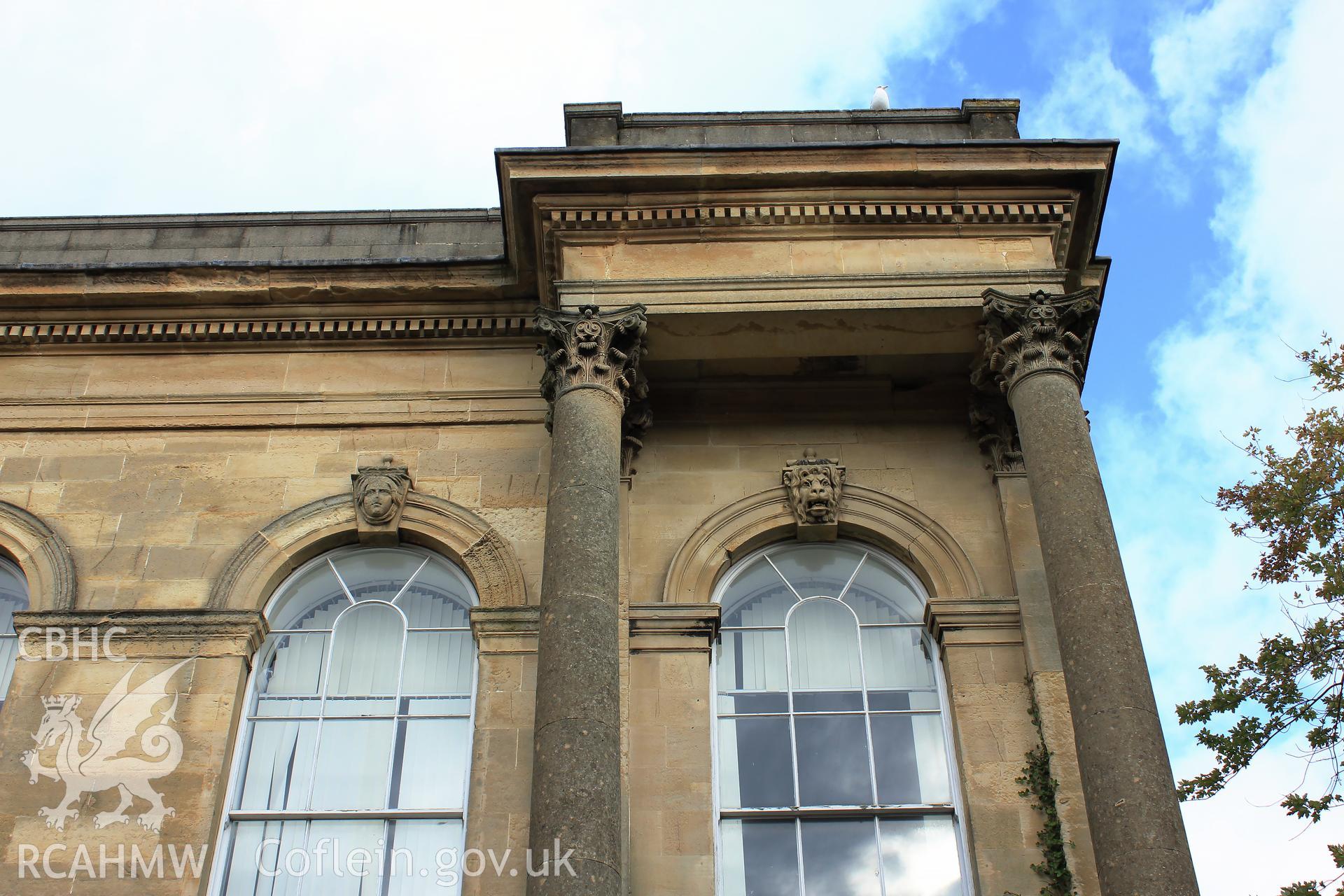 Former Swansea Town Hall (now Dylan Thomas Centre). Front columns and entablature Taken by Meilyr Powel.