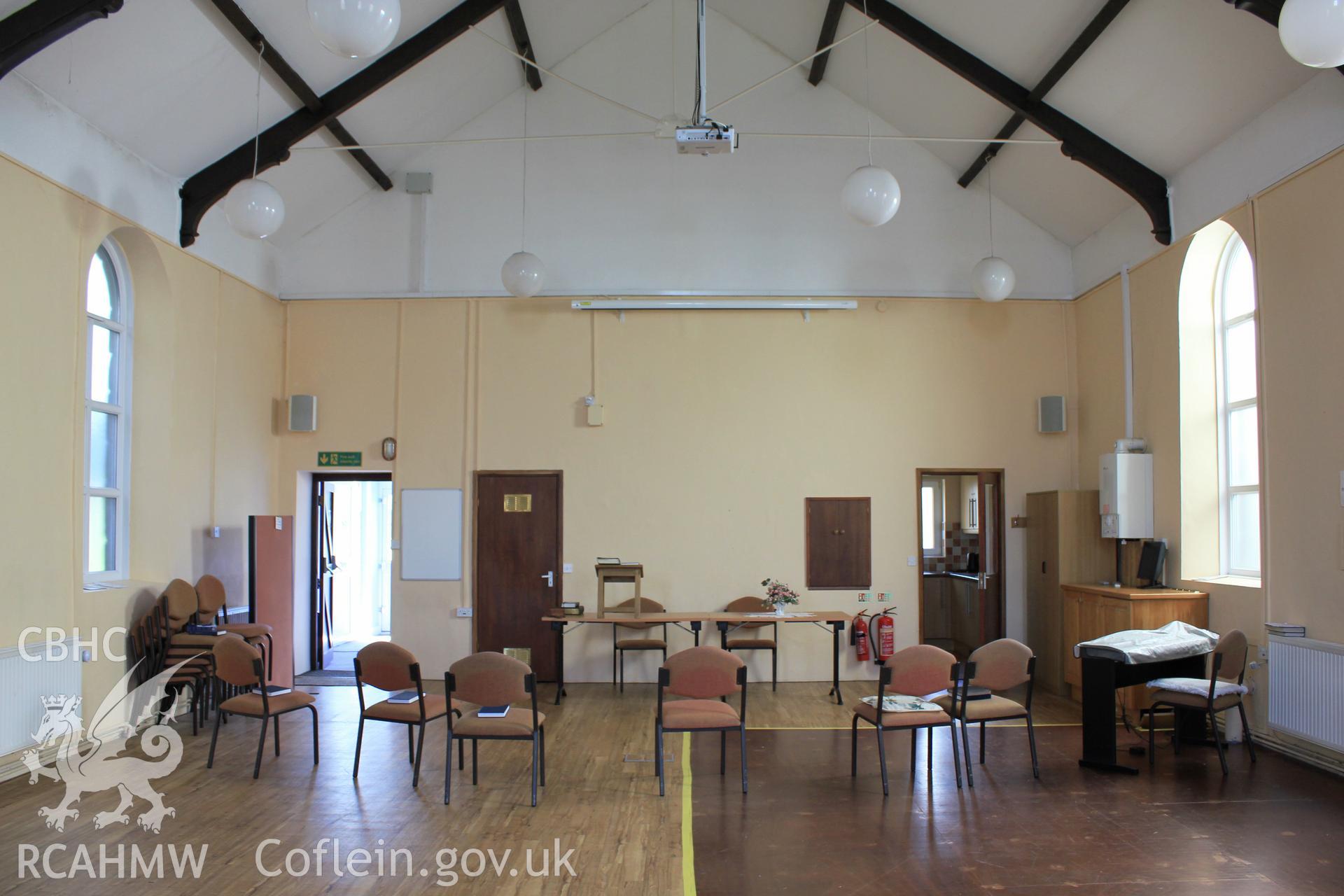 Vestry hall looking west.