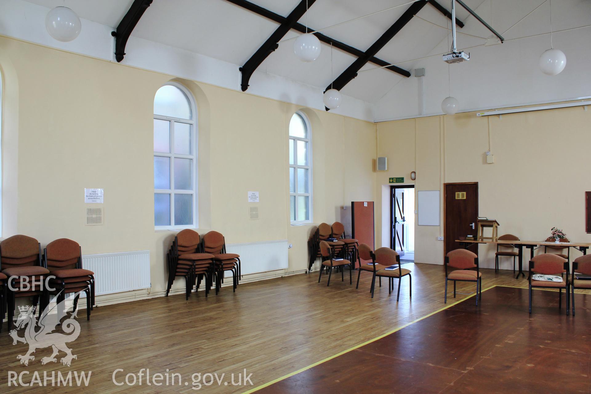 Vestry hall south windows and south west corner door.