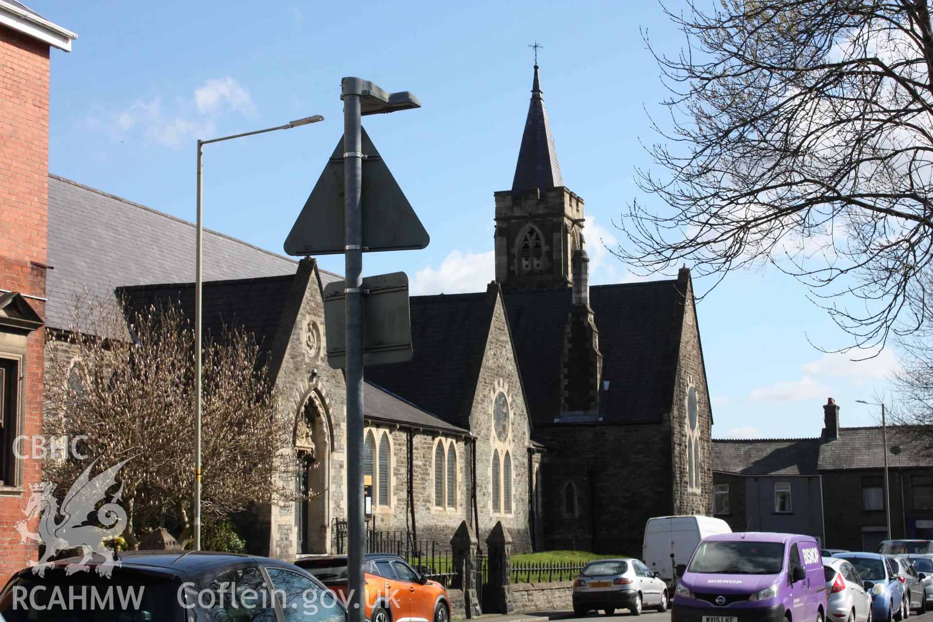 Digital colour photograph showing St Margaret's church, Mountain Ash, taken 18 March, 2022.