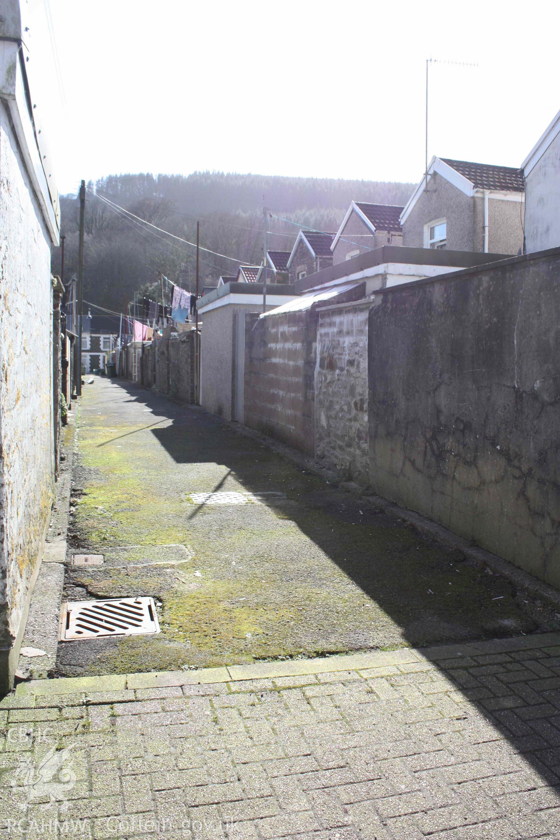 Digital colour photograph showing Telekebir Road backs, Hopkinstown, taken 18 March, 2022.