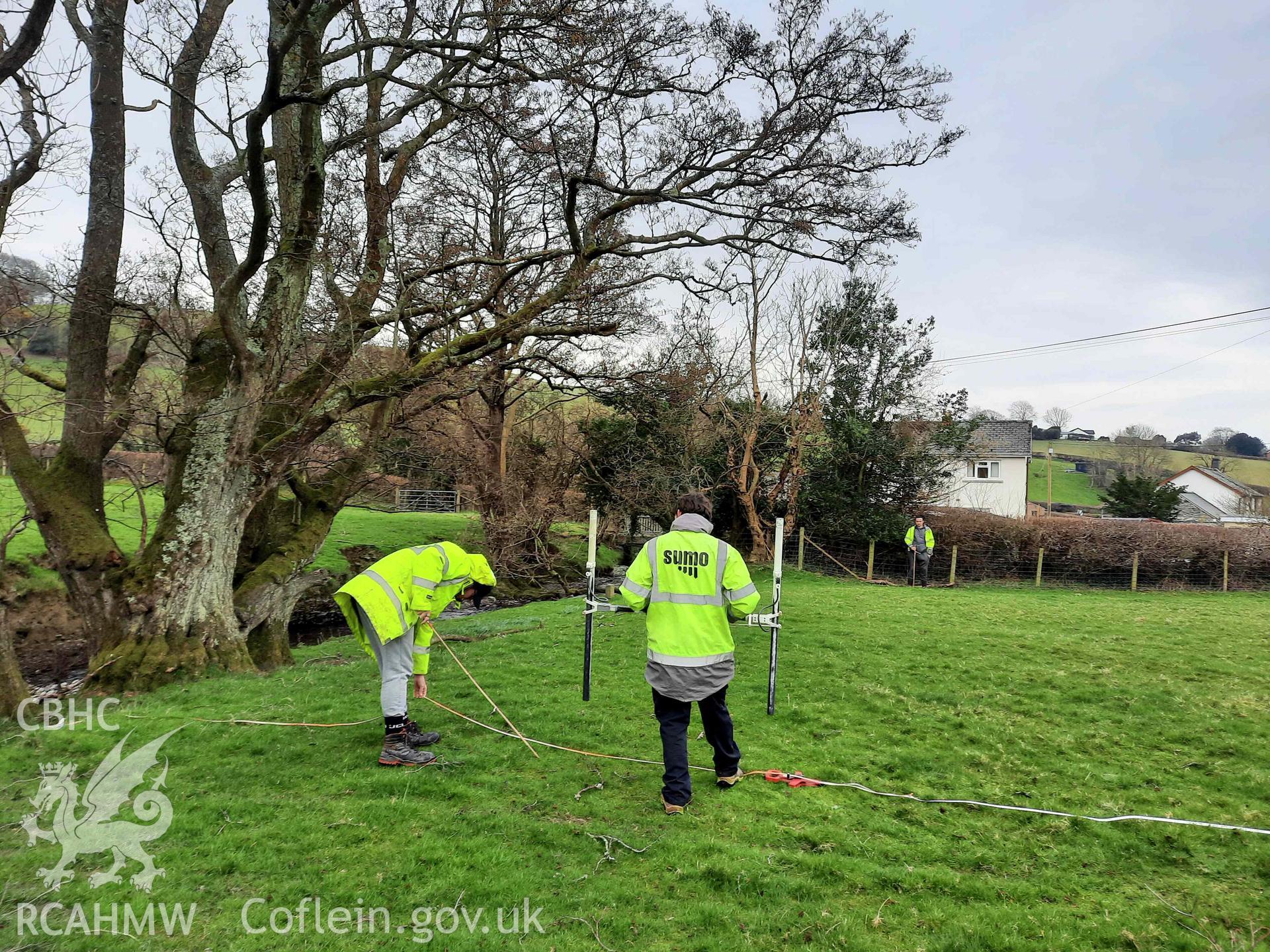 Site of cropmark. Taken during geophysical survey on 21 March 2022.